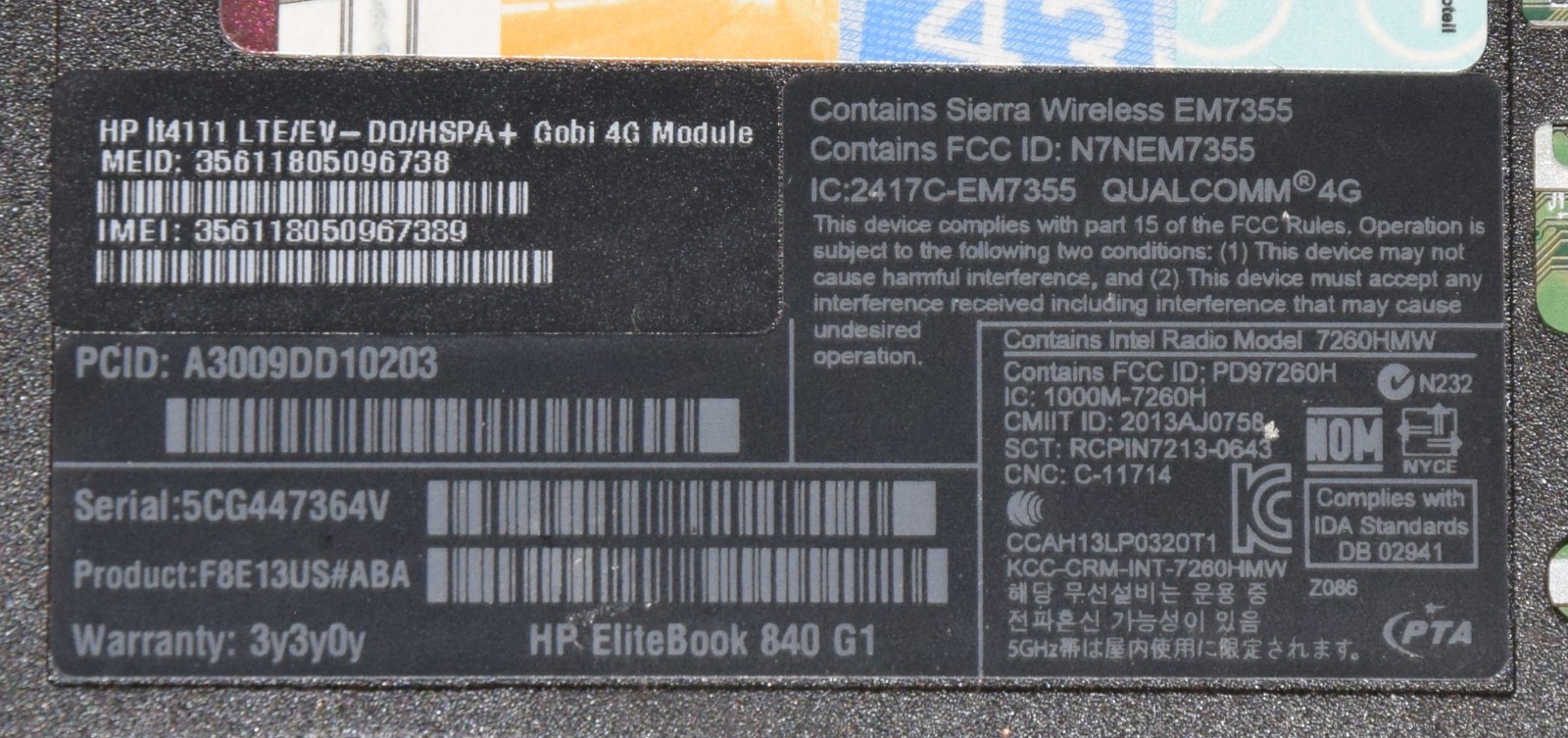 DEAD JUNK HP EliteBook 840 G1 14″ Laptop Incomplete AS IS Parts Repair