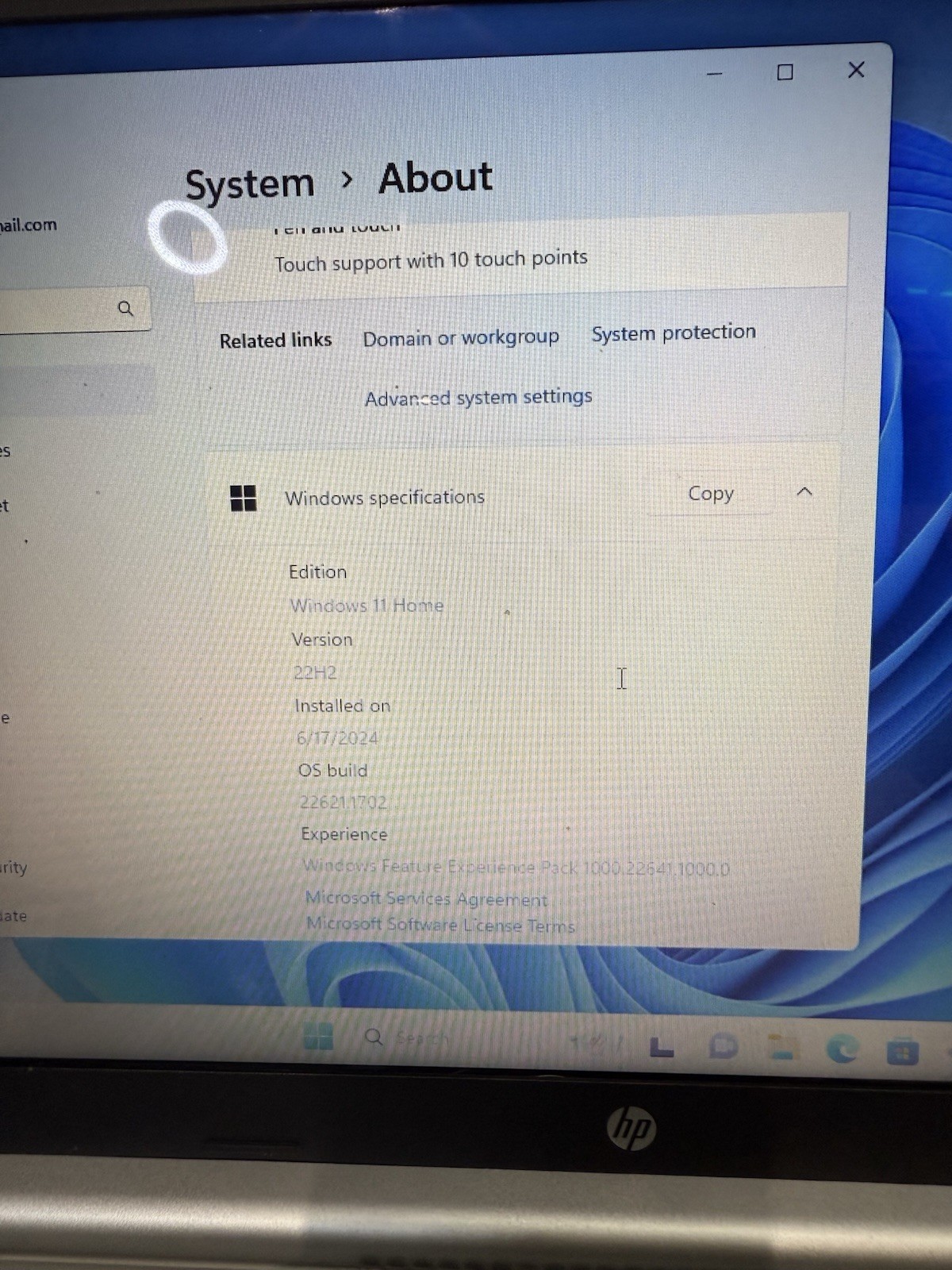 HP 15.6″ Laptop AMD Athlon Gold 3150U 2.40GHz 8GB 256GB Touch Screen ￼