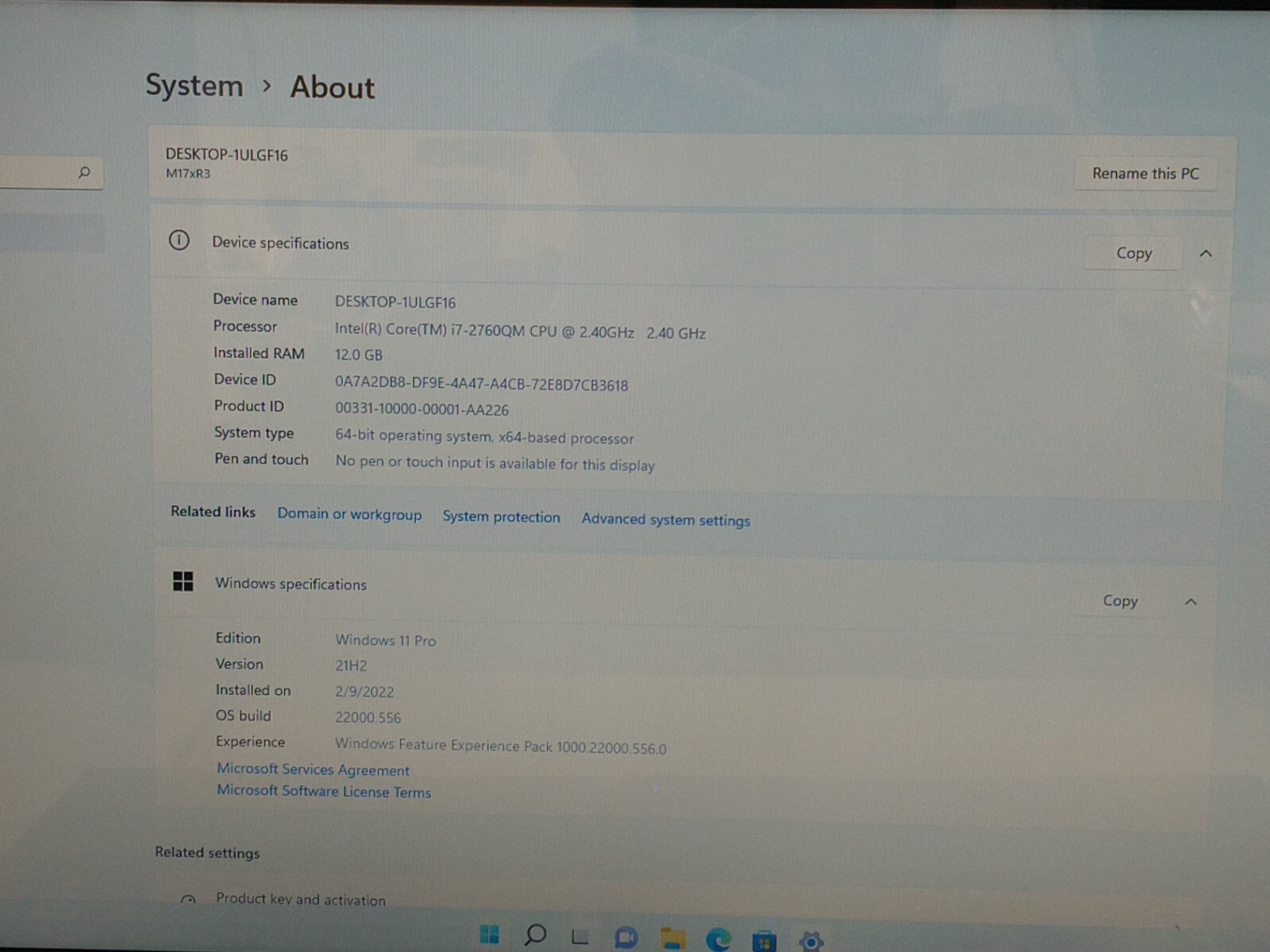 Dell Alienware M17xR3 17.3” i7-2760QM 2.4ghz 12gb ram 1TB Charger*READ CYC46R1