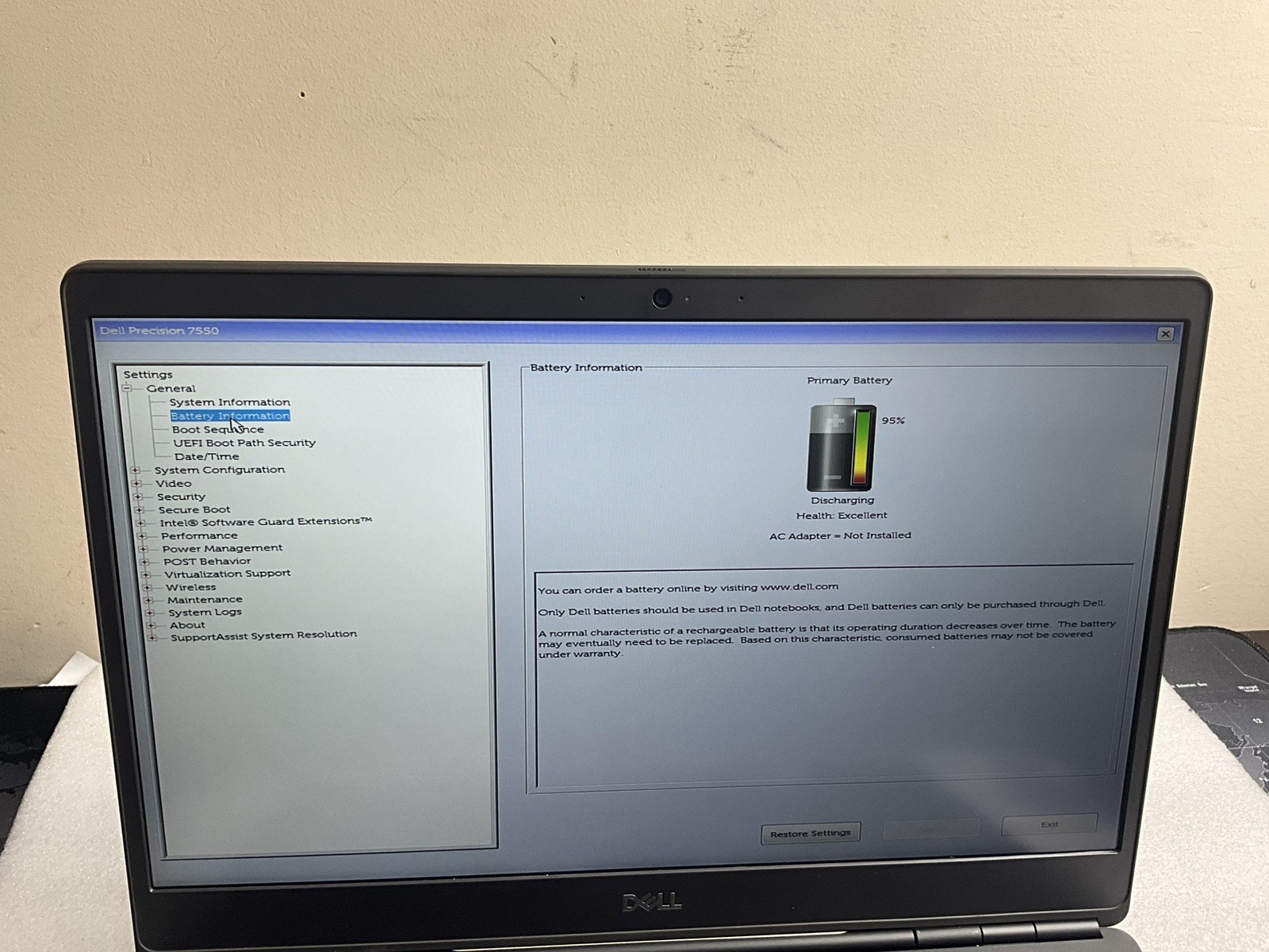 Dell Precision 7550 Laptop i7 10750H 2.6GHZ 15.6″ FHD 32GB 1TB NVMe Windows 11pr