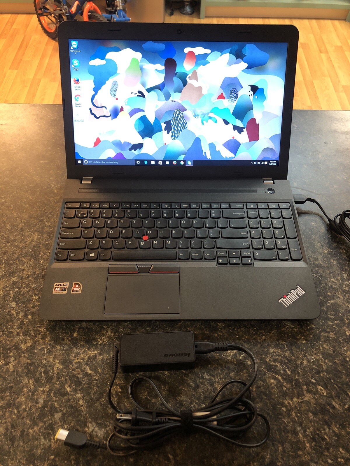 LENOVO THINKPAD E565 Laptop- AMD A6-8500P 1.6 GHz 4GB RAM WIN10 PRO 500GB MINT