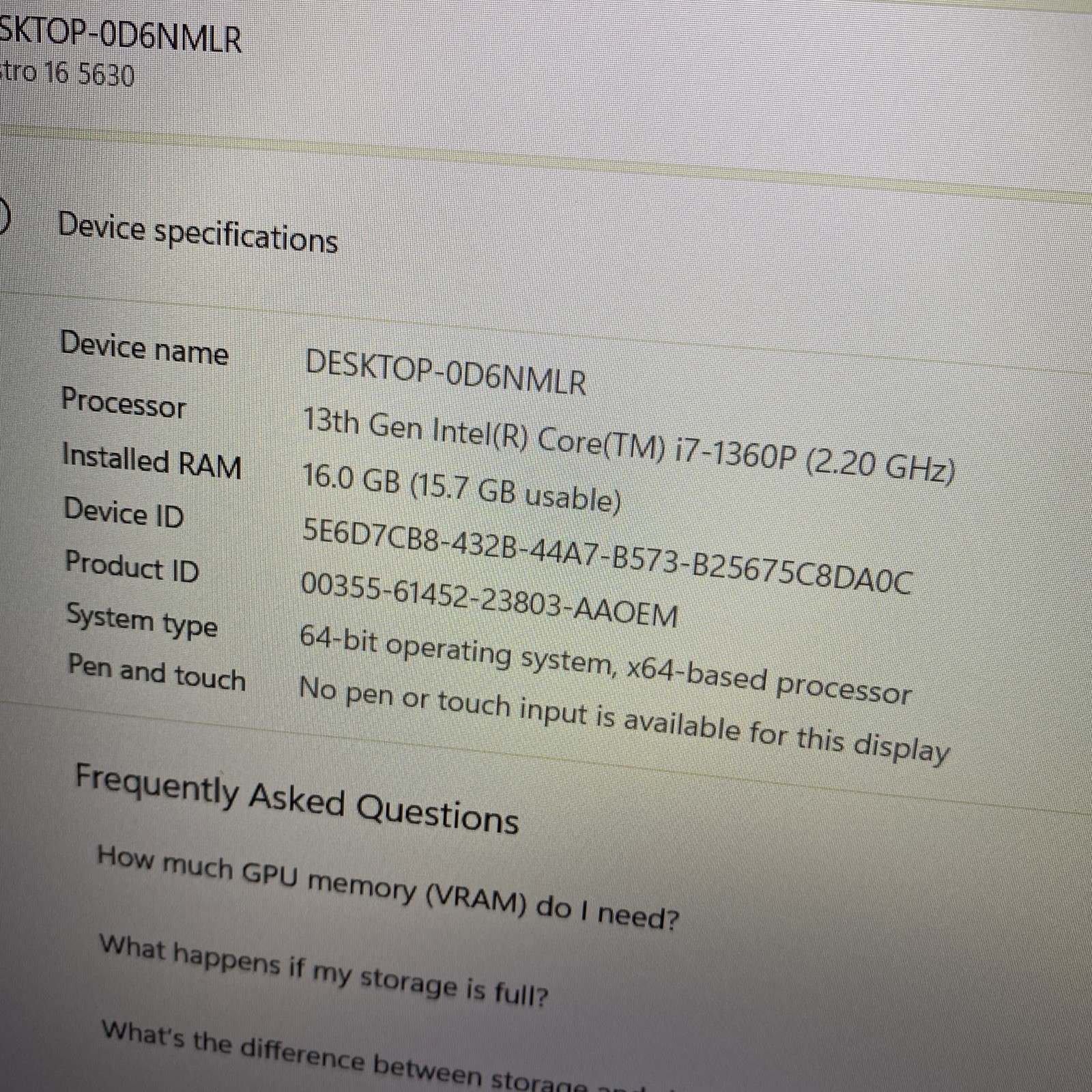 Dell Vostro 16 5630 | i7-1360P 16GB RAM 256GB FHD+ Backlit KB COSMETIC ISSUES