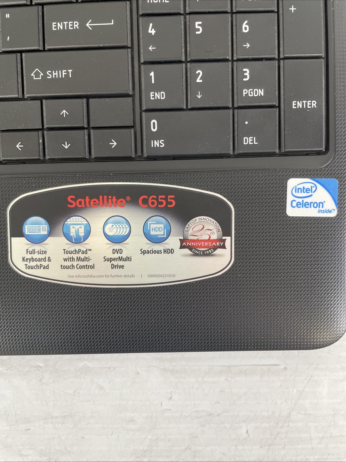 Toshiba Satellite C655-S5082 Intel Celeron 900 2.00GHz 4GB RAM 250GB HDD Win10
