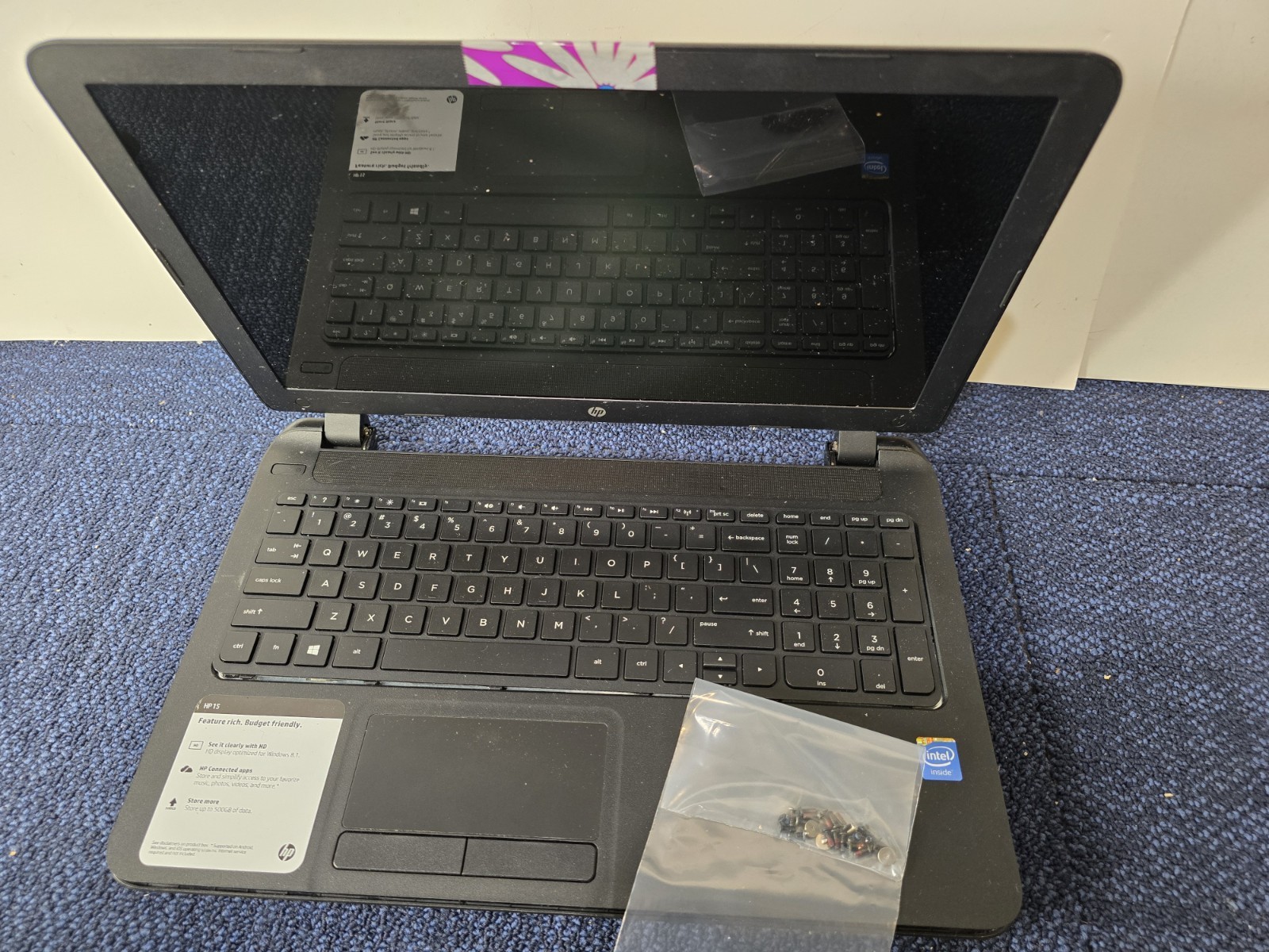 HP 15-1039WM 15.6″ Laptop Intel Celeron-N2840 Parts / Repair READ No HDD
