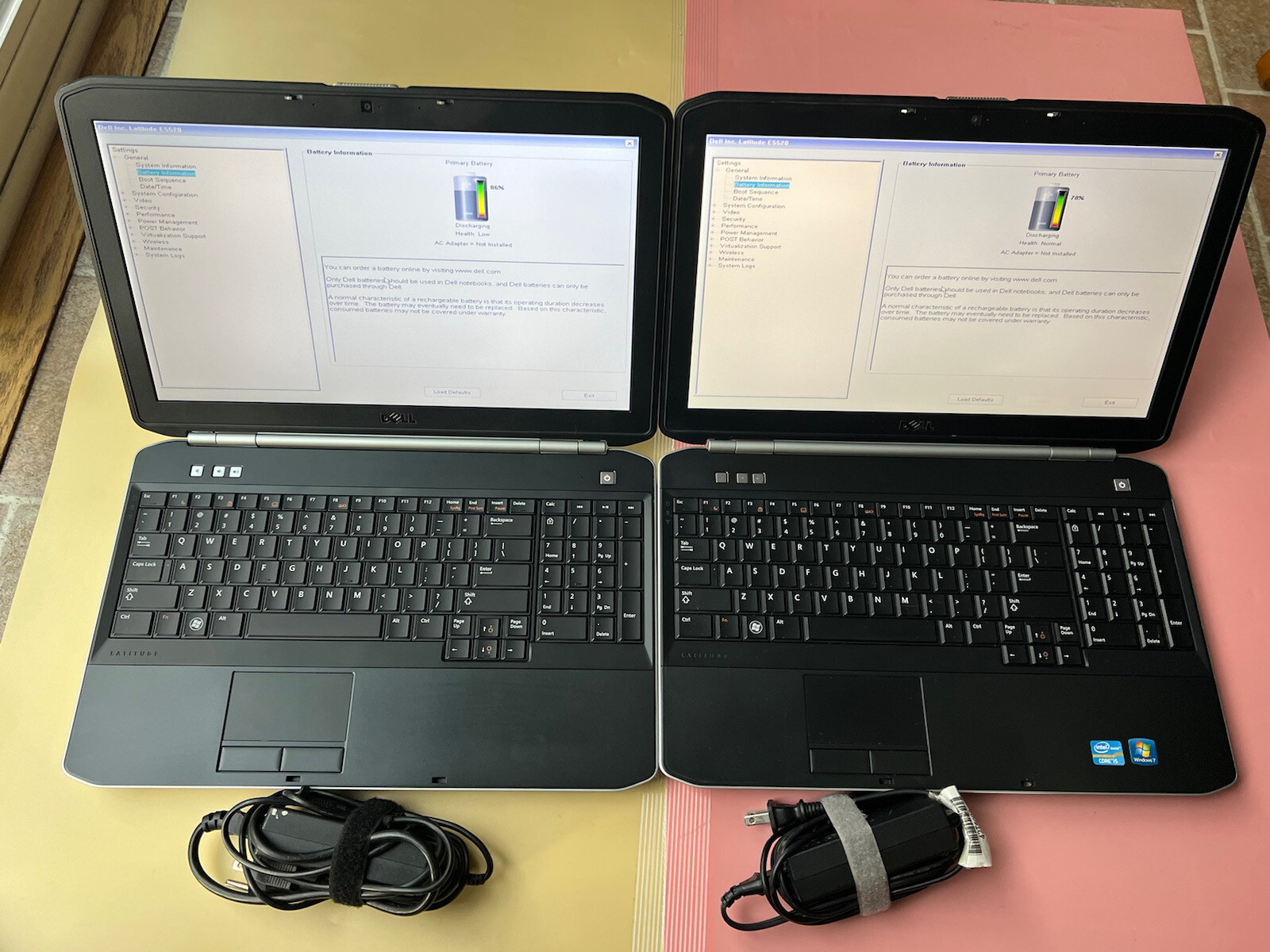 Lot of 2 Dell Latitude E5520 15.6″ Core i5-2410M 4GB RAM 500GB HDD WEBCAM HDMI