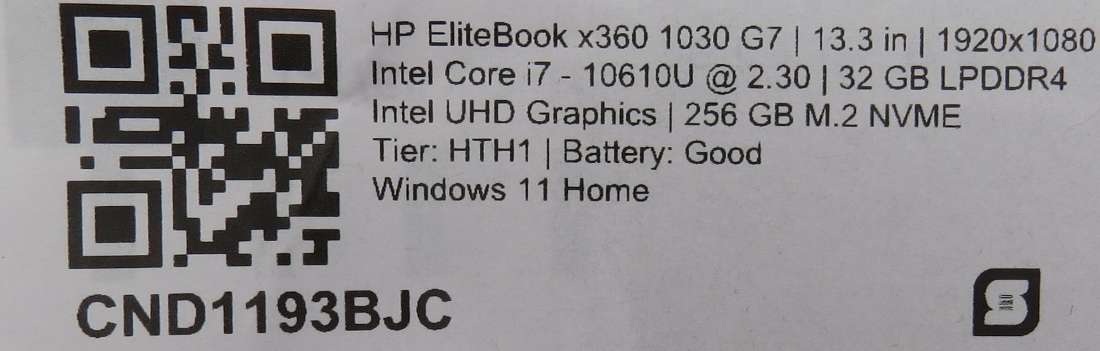 HP EliteBook x360 1030 G7 Touch i7-10610U 32GB RAM 256GB NVME Win11 Home