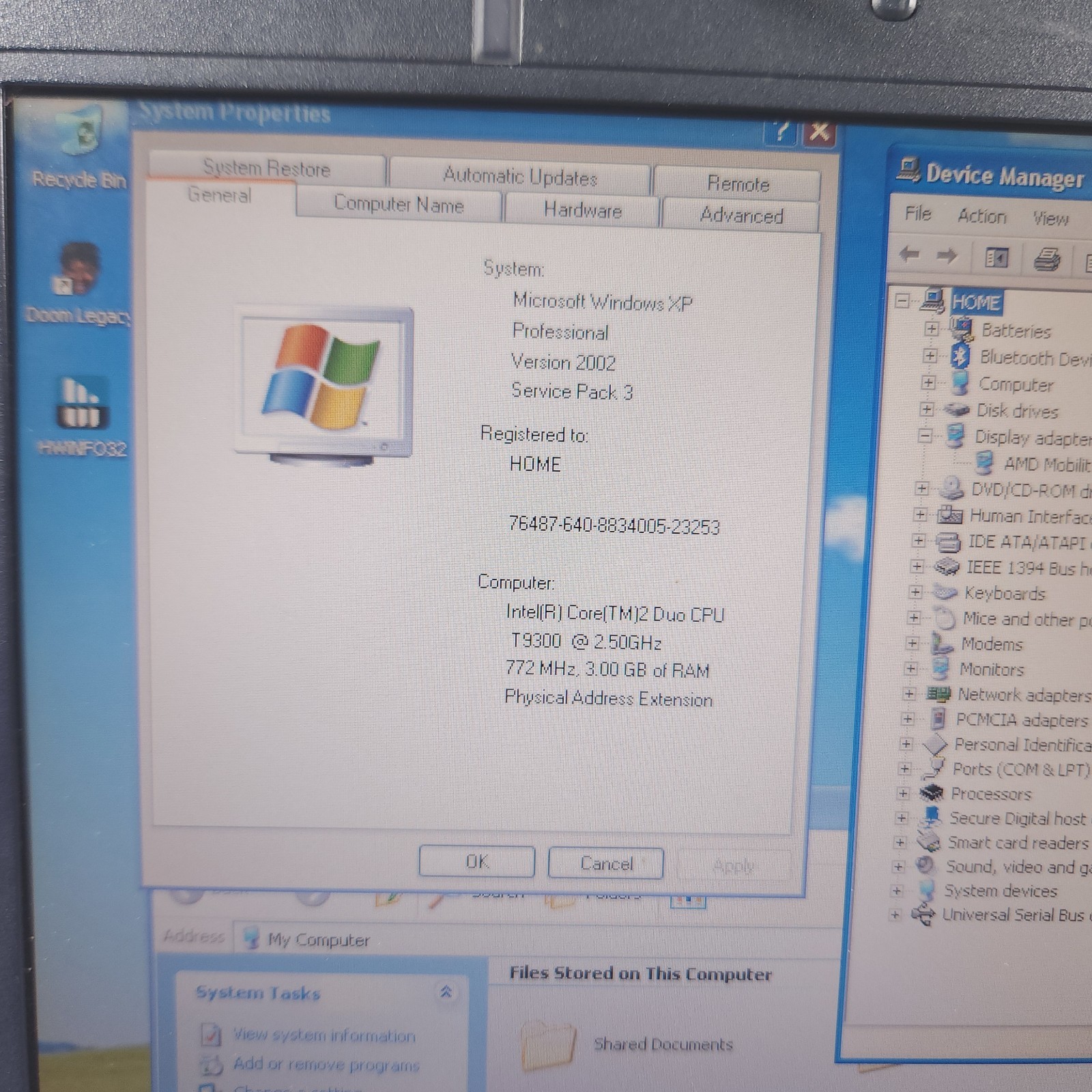 Retro Gaming Laptop HP Compaq 8510P Intel 2.4GHz 4gb RAM 150gb HD Windows XP Pro