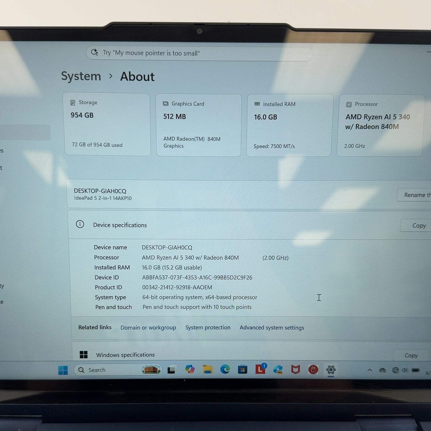 Lenovo IdeaPad 5 2-in-1 14AKP10 14″ Ryzen AI 5 340 2.0GHz 16GB RAM 1TB SSD
