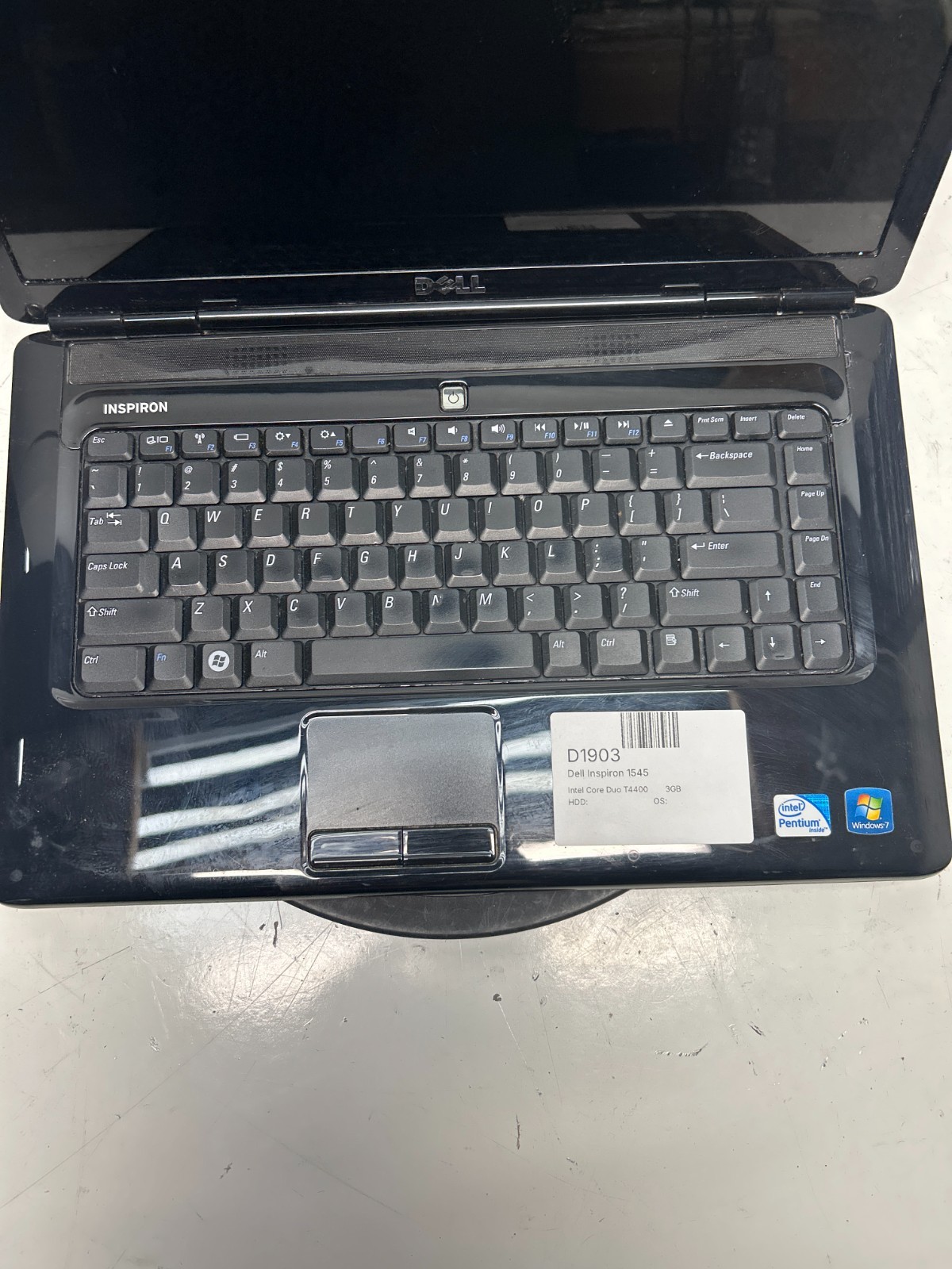 Dell Inspiron 1545 Intel Core Duo T4400 2.20GHz 3GB NO HDD