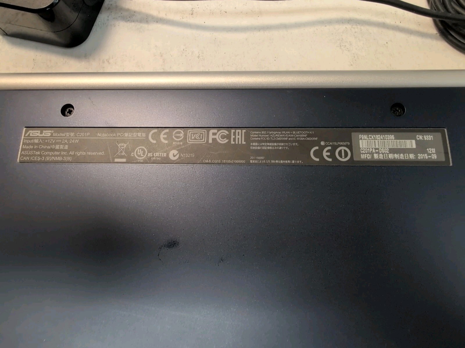 🔥 ASUS C201P 11 inch Chromebook ARM V7 CPU/4GB RAM/ 16GB eMMC w/ CHARGER –