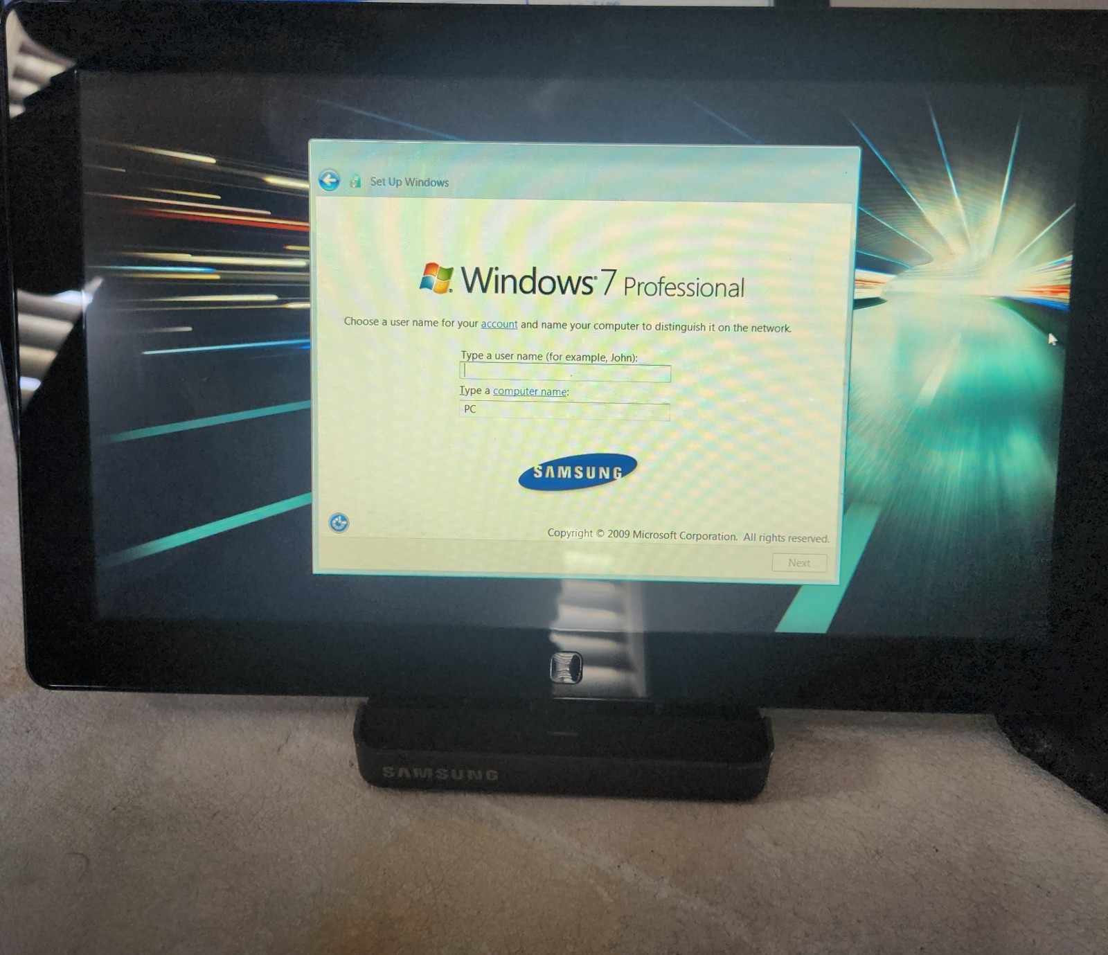 Samsung 700t Notebook MOD. XE700T1A, Slate Docks, LG DVD writer