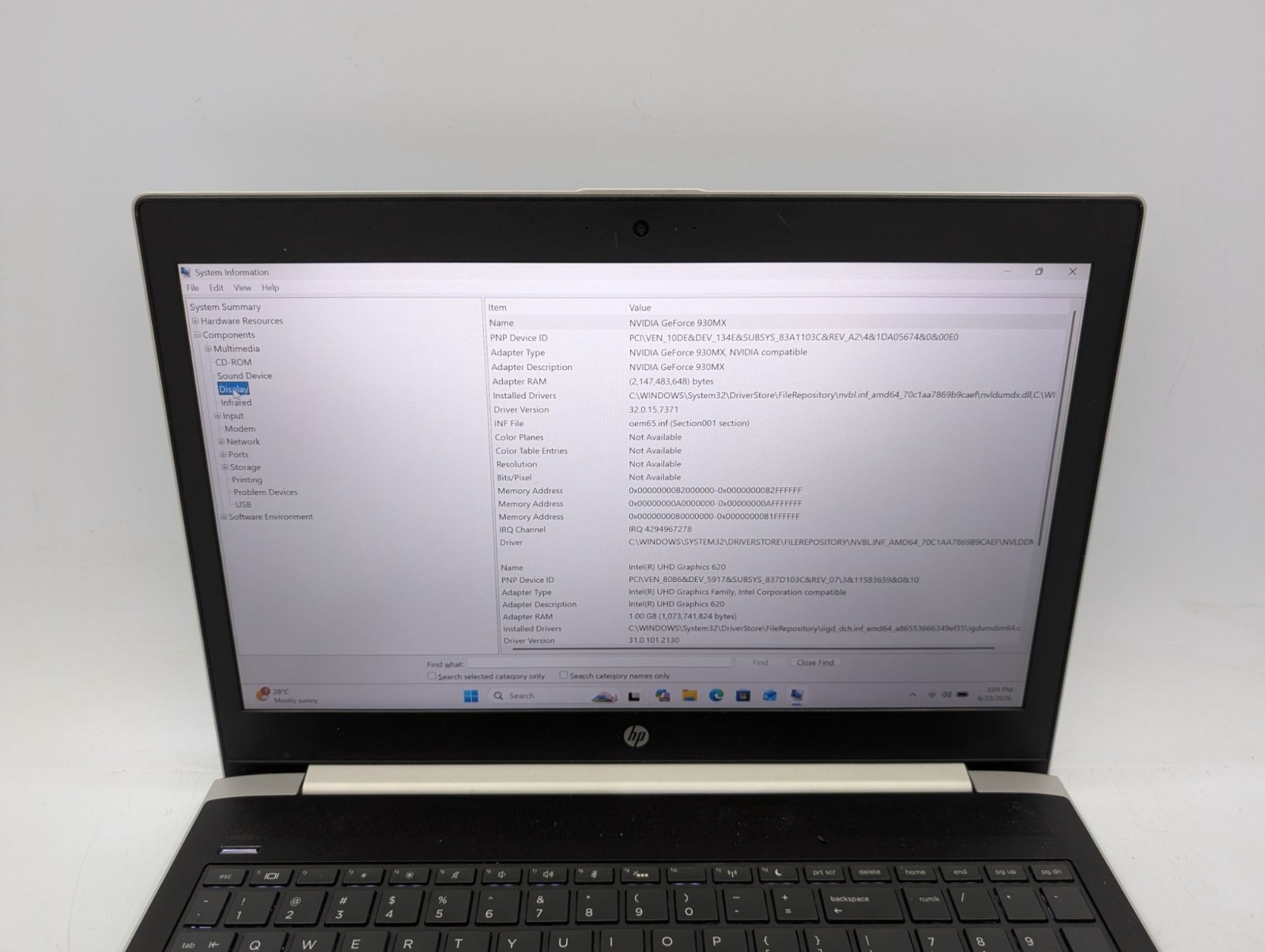 HP ProBook 450 G5 15.6″ Intel i7-8550U 1.80 GHz 16GB RAM 256GB SSD Win 11 Pro