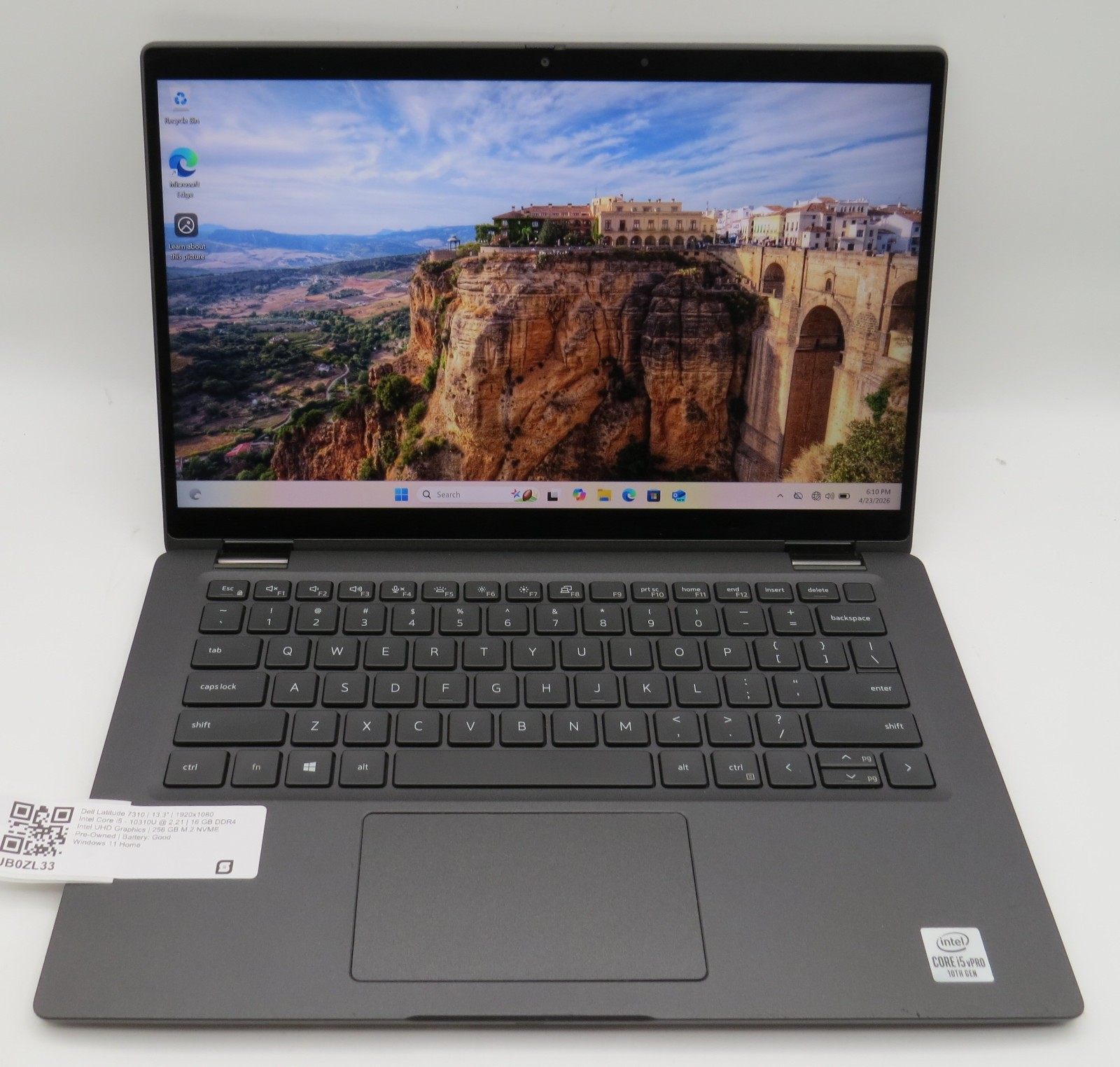 Dell Latitude 7310 | i7-10310U @ 2.2GHz | 16GB / 256GB m2 | 13.3 touch | Win 11