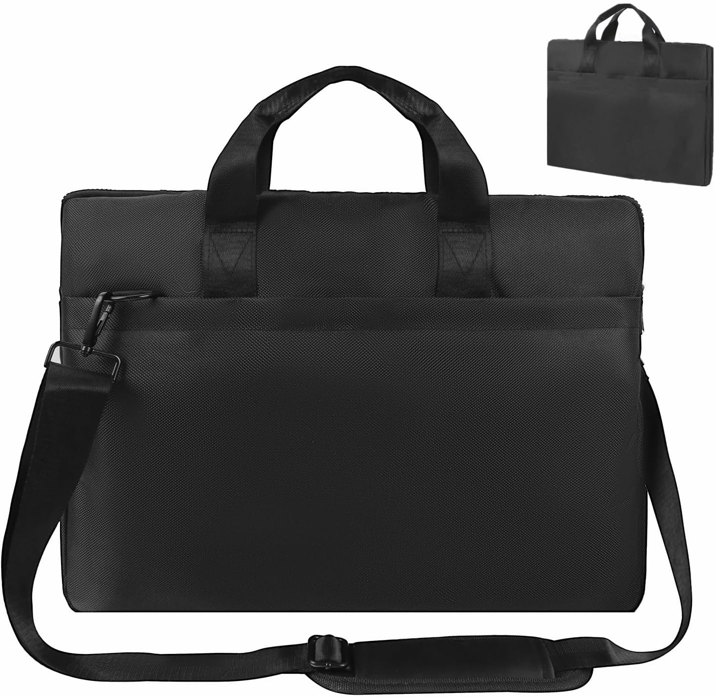 Premium Black Laptop Briefcase Fits Dell, HP, ASUS, MacBook Pro, 17.3-18.4 Inch