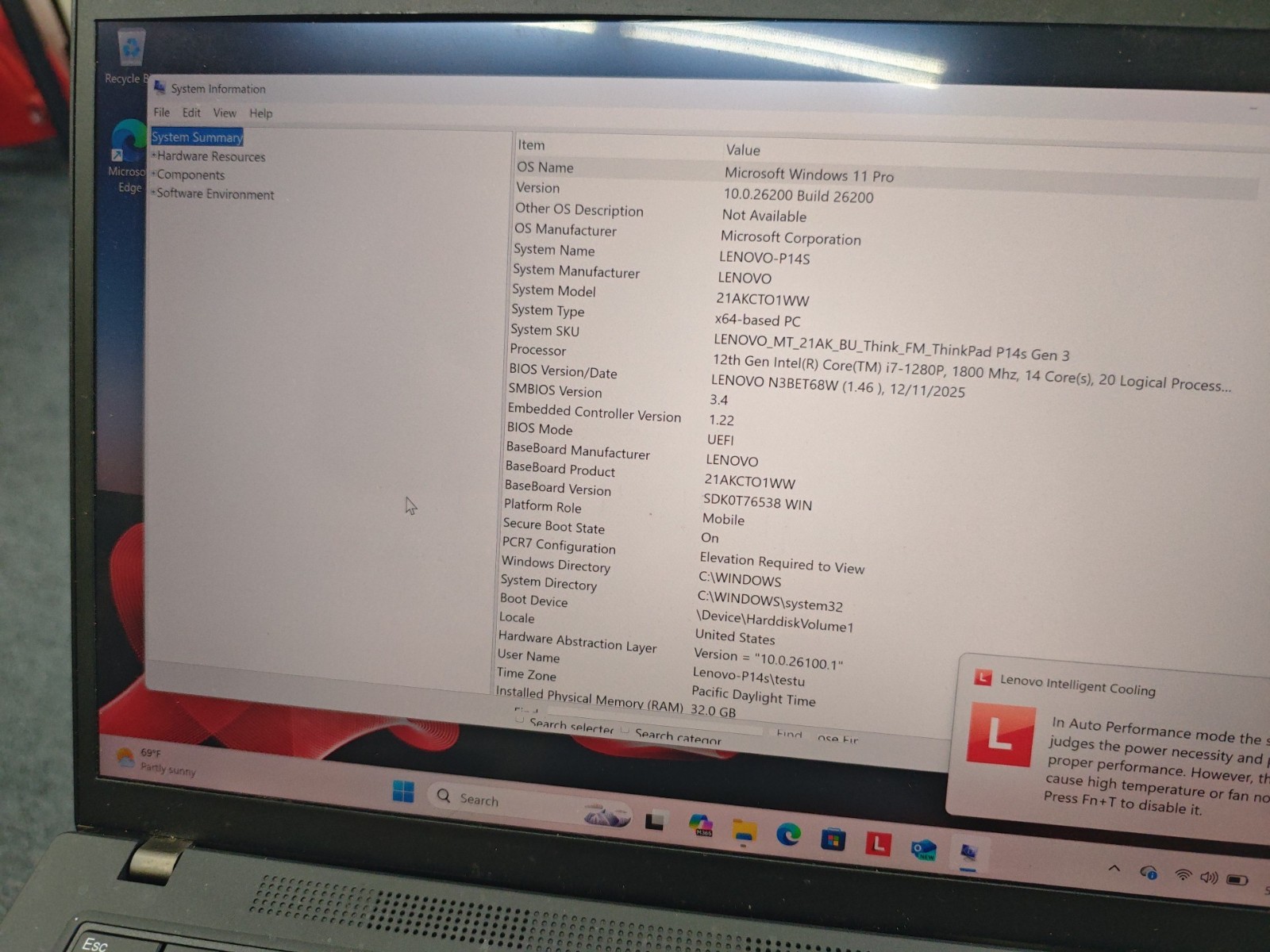 Lenovo ThinkPad P14s 4K UHD, i7-1280P 14 cores, 32GB 1TB, NVIDIA T550 W11Pro