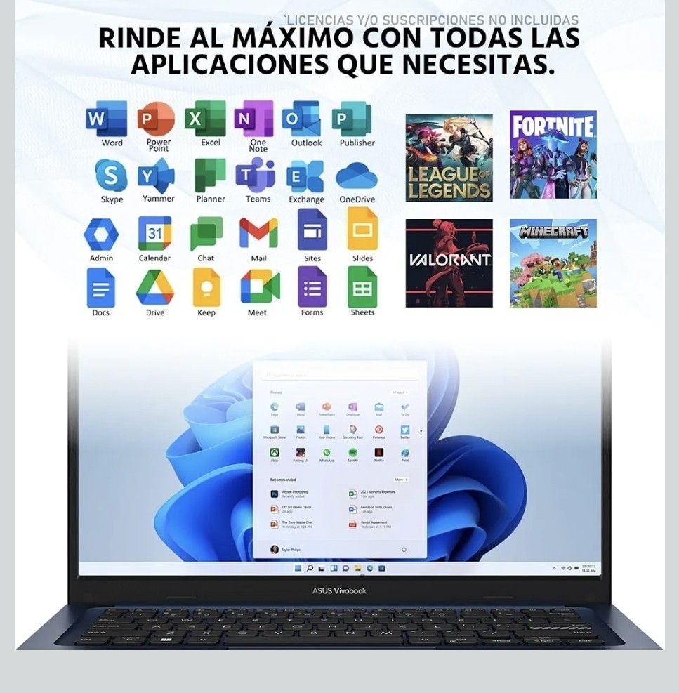 Asus Vivobook 14 – FHD – i5-1334U – 12GB RAM – 256GB SSD – Quiet Blue