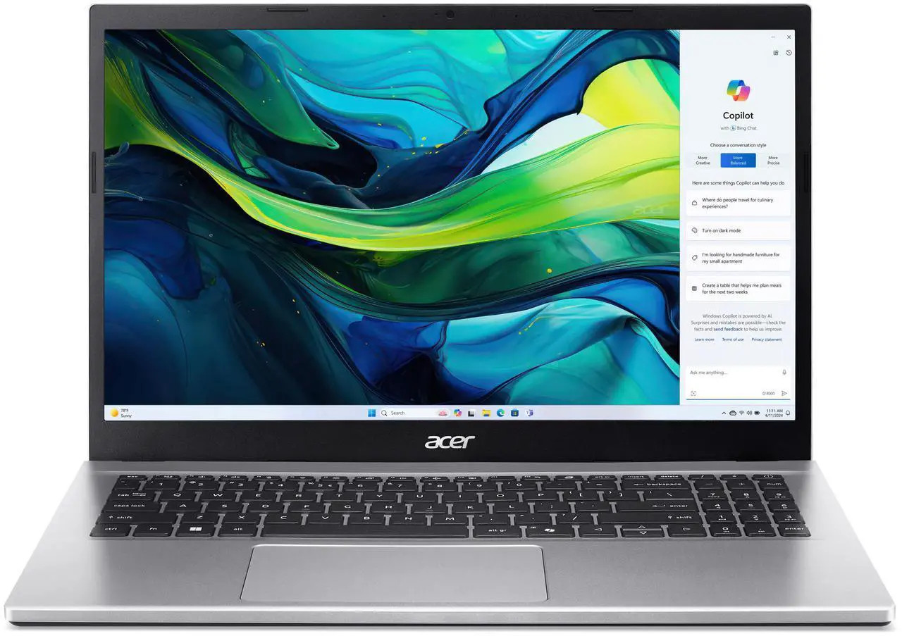 Acer Aspire Go 15 Laptop 15.6″ AMD Ryzen 3 7320U 8GB RAM 128GB SSD Refurbished