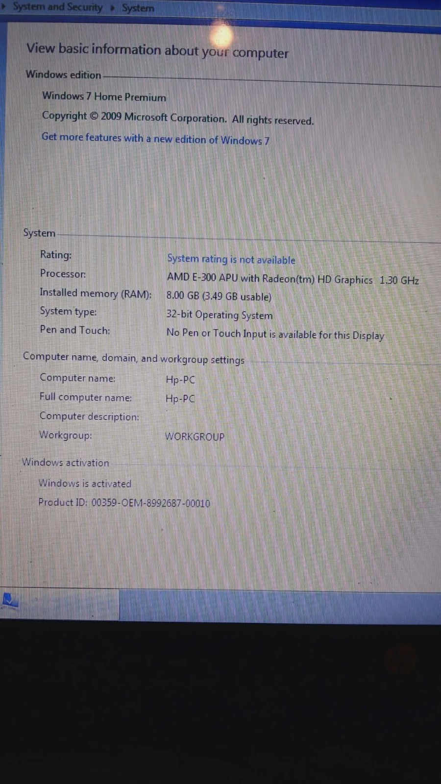 HP 2000 Notebook Windows 7 Laptop