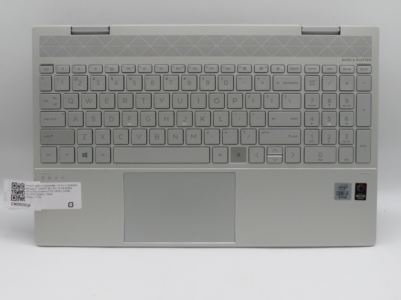 HP ENVY x360 i7-1065G7 @ 1.5GHz 16GB DDR4 512 m2 15.6″ touch Win 11 Pro