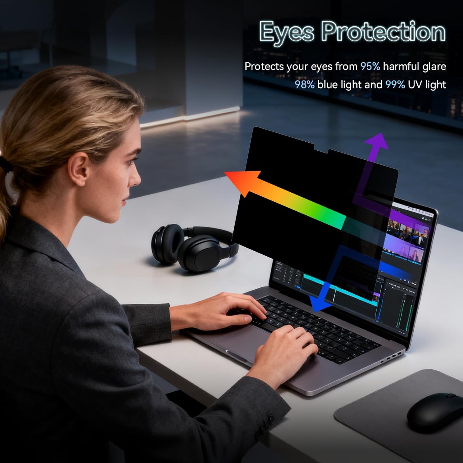 360° Privacy Screen for MacBook Pro 16 Inch (2021-2026) Anti Spy Laptop Protecto
