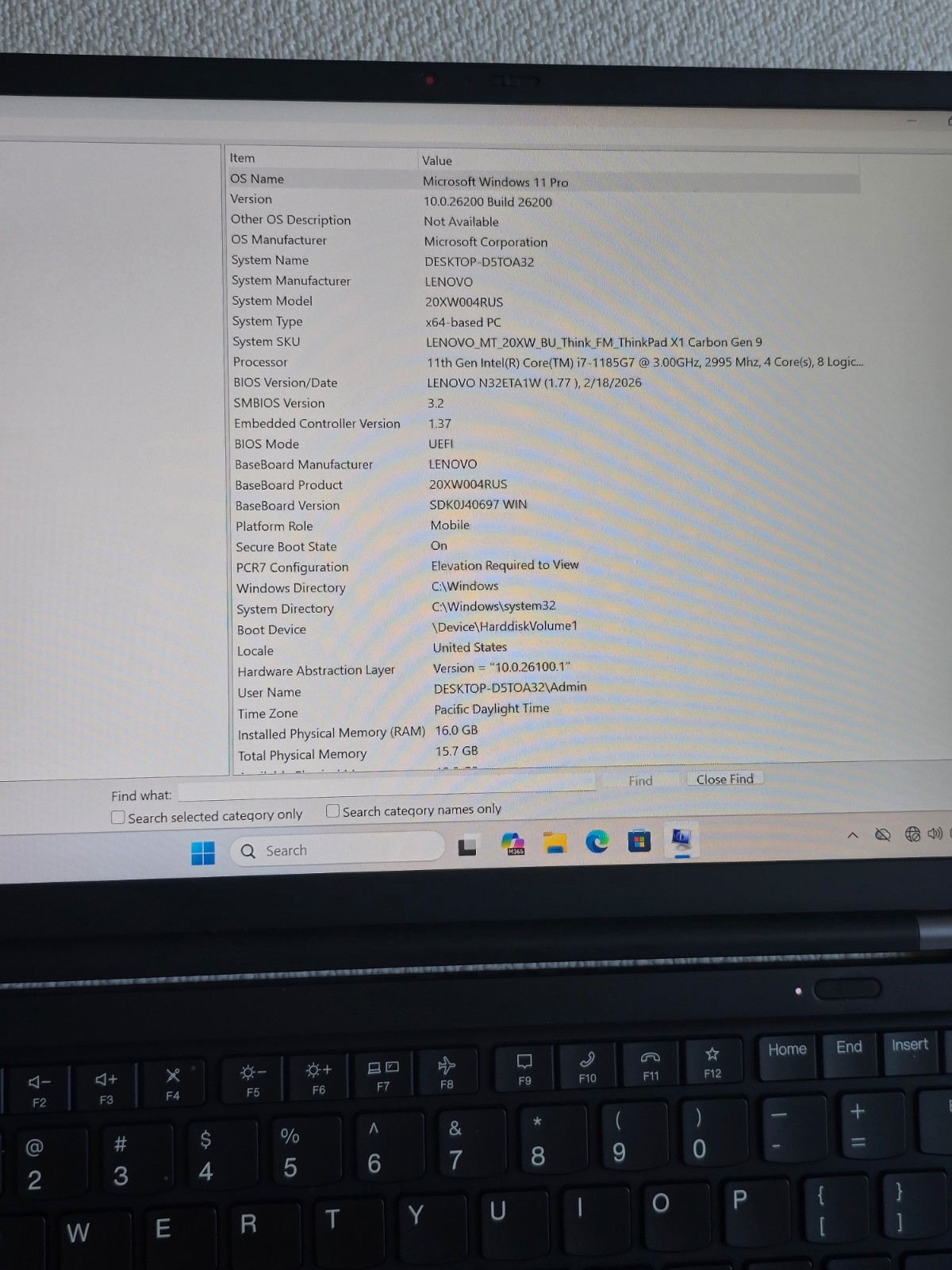 Lenovo ThinkPad X1 Carbon GEN 9 i7-1185G7 3.0GHz 16GB 512GB M2 NVME WIN11P TOUCH