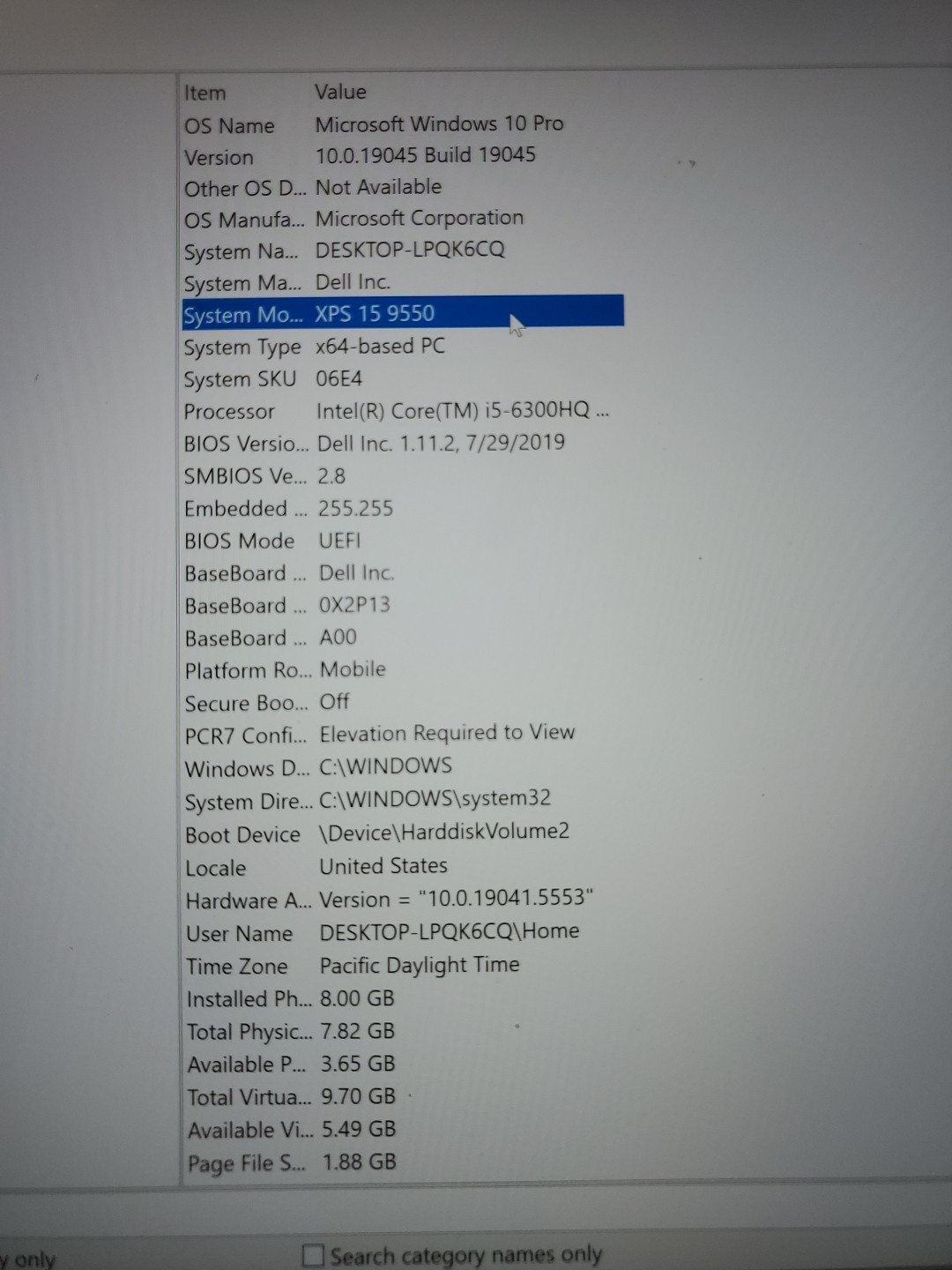 Dell XPS 15 9550 i5-6300HQ 2.30GHz 8GB RAM 1TB Touchscreen Win 10 PRO.