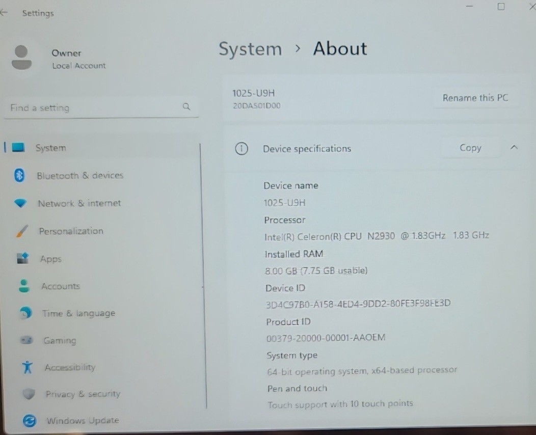Lenovo Thinkpad Yoga 11e 3rd Gen Intel Celeron N3160 8GB RAM 360GB HDD W Charger