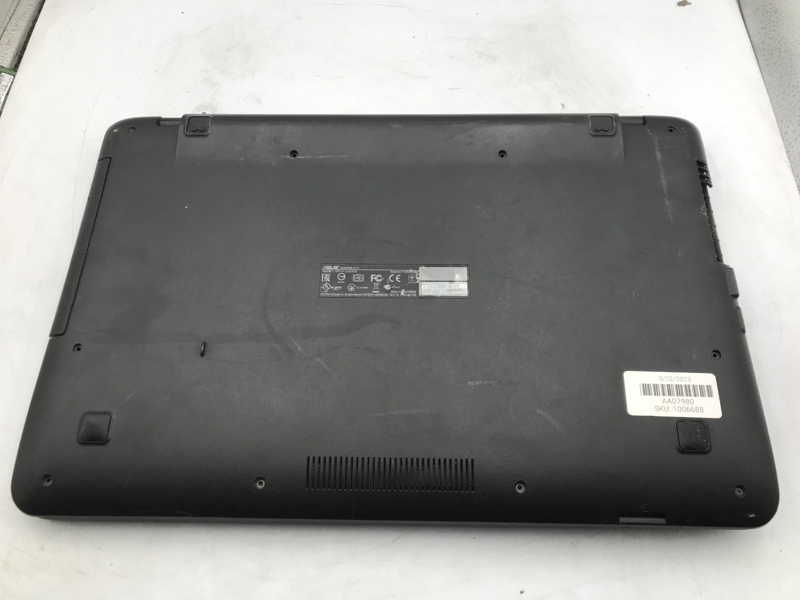 ASUS X751L – FOR PARTS/REPAIR – INTEL I3 4TH GEN – 4GB RAM – READ DESCRIPTION-BB