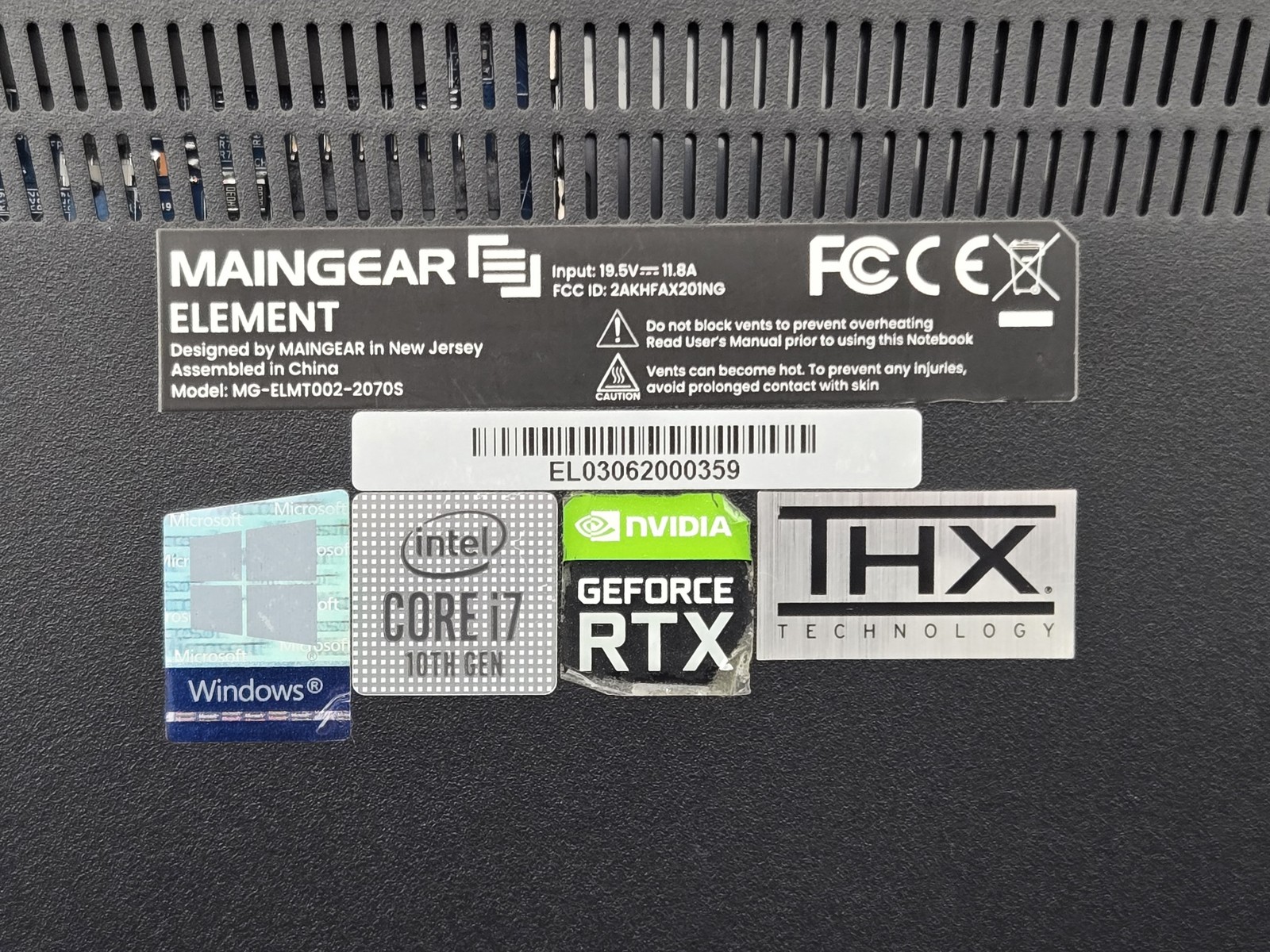 MainGear Element 3 17″ FHD I7-10875H 1TB SSD 32GB W11P GeForce RTX 2070 Super