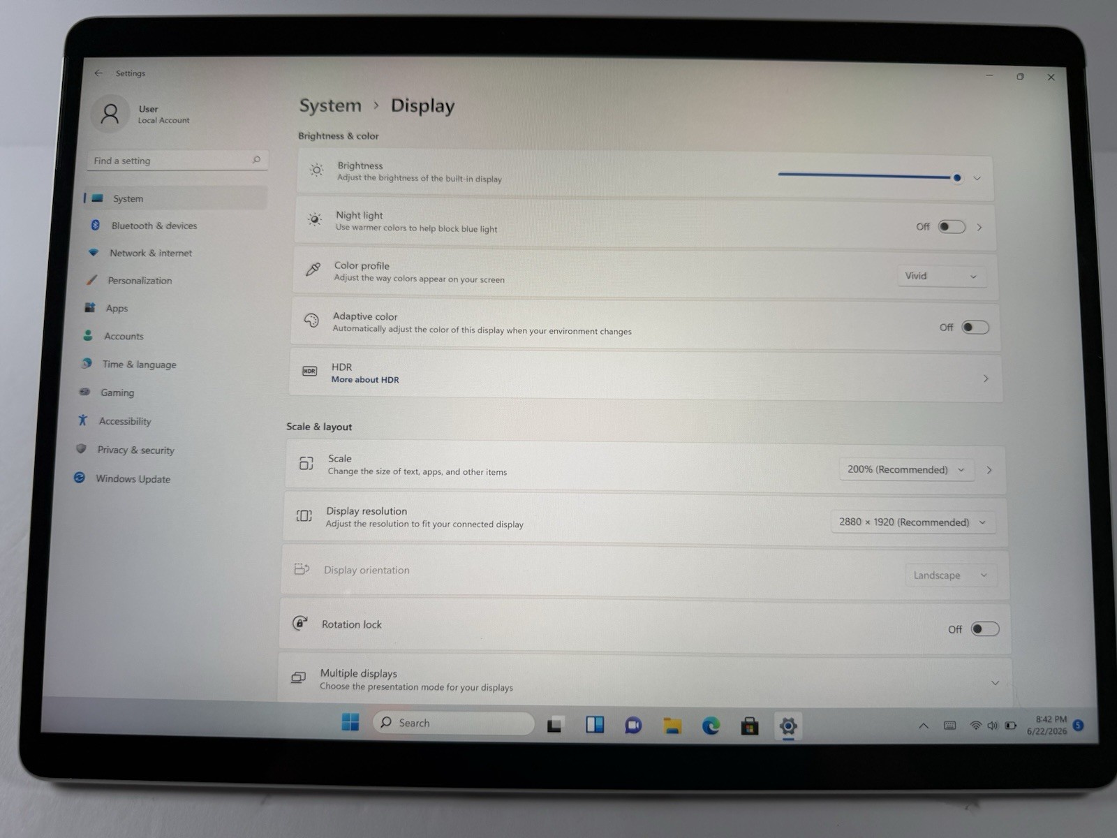 Microsoft Surface Pro 8 (1982) i5-1145G7 – 16GB RAM – 256GB 120Hz – Win 11 Pro