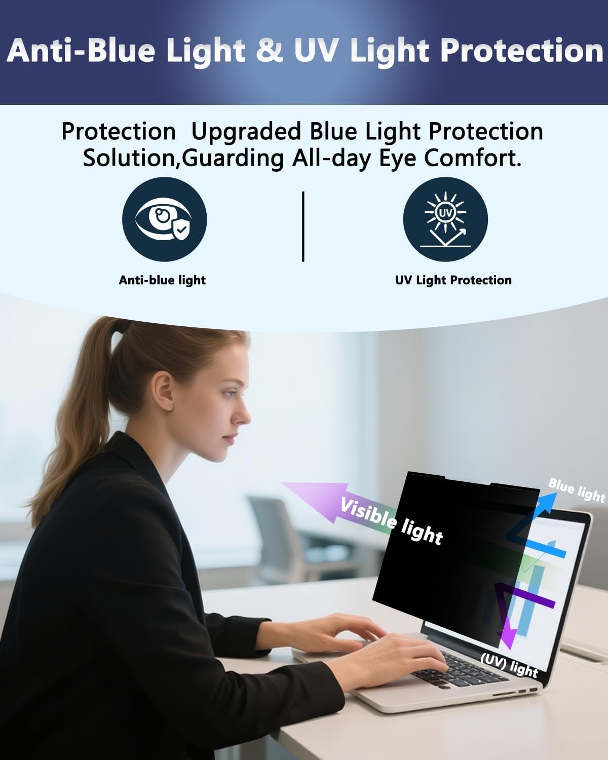 Screen Protector for 14 Inch Laptop – Removable Privacy Shield Anti Glare