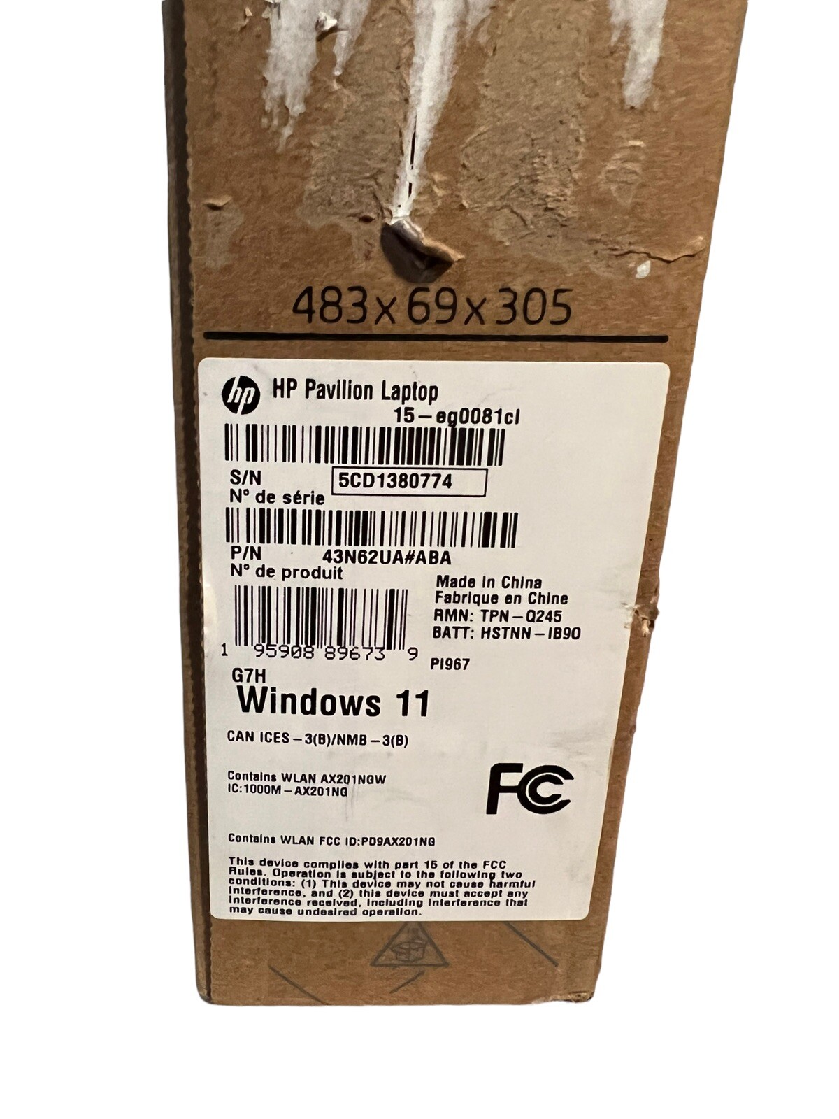 HP Pavilion Laptop 15.6″ FHD Core i7-1165G7/ 8GB Ram/ 512GB SSD SEALED!