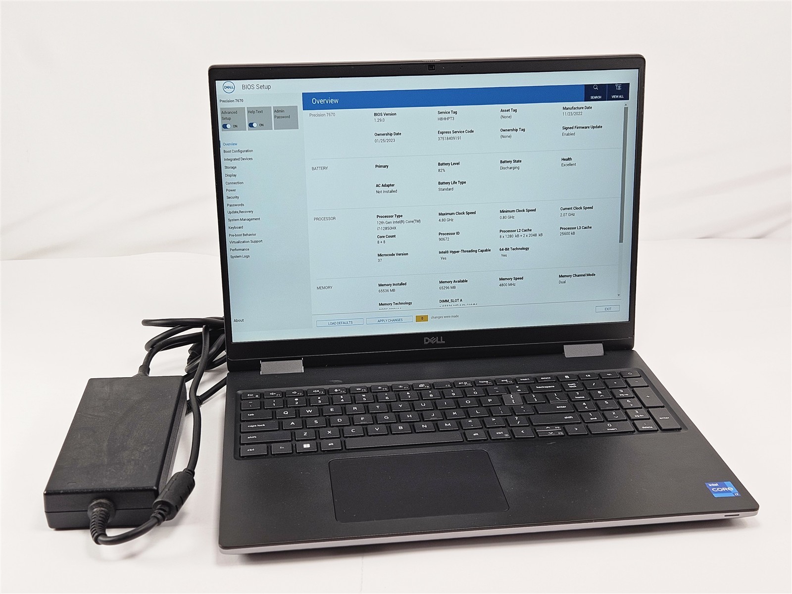 Dell Precision 7670 i7-12850HX RTX A1000 64GB RAM 1TB SSD 16″ Mobile Workstation