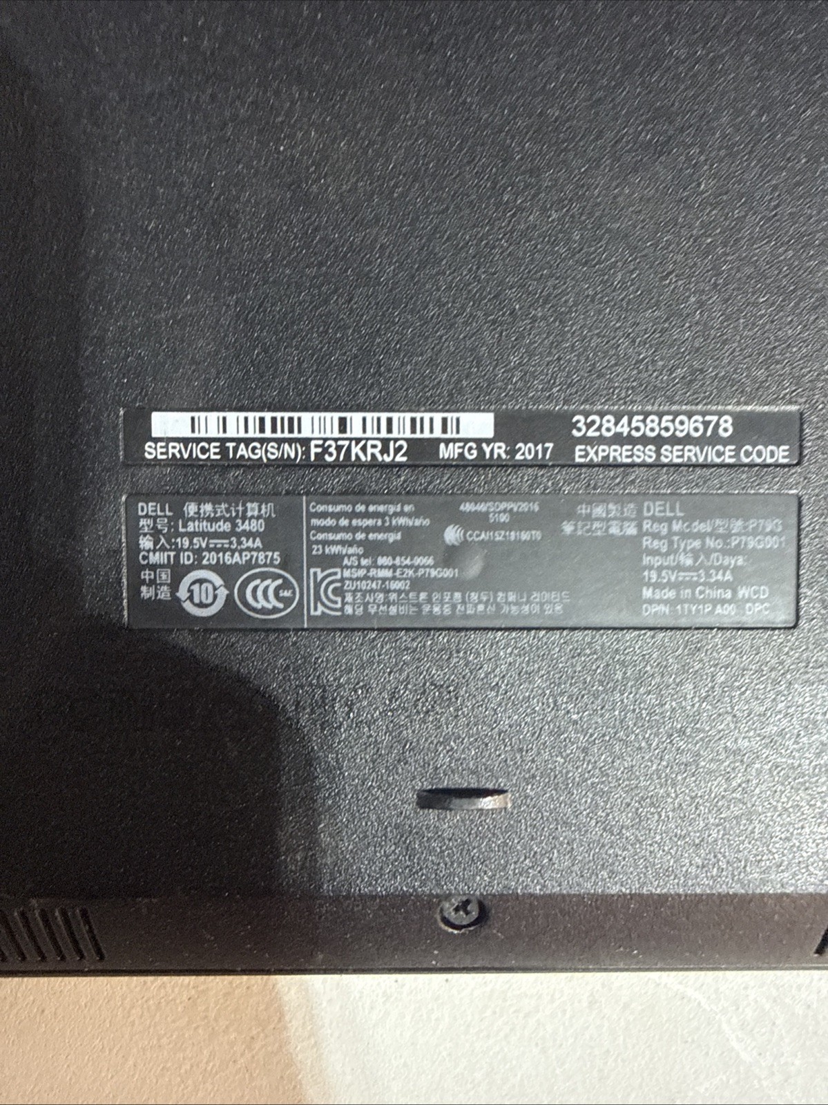 FOR PARTS Dell Latitude 3480 14″ Intel Core i5-7300