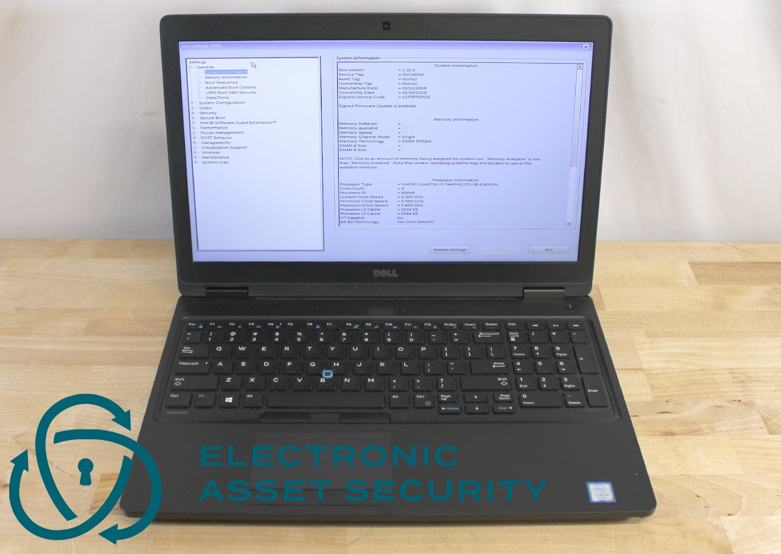 Dell Latitude 5580 i5-7440HQ 2.80GHz 16GB RAM (No Drive)