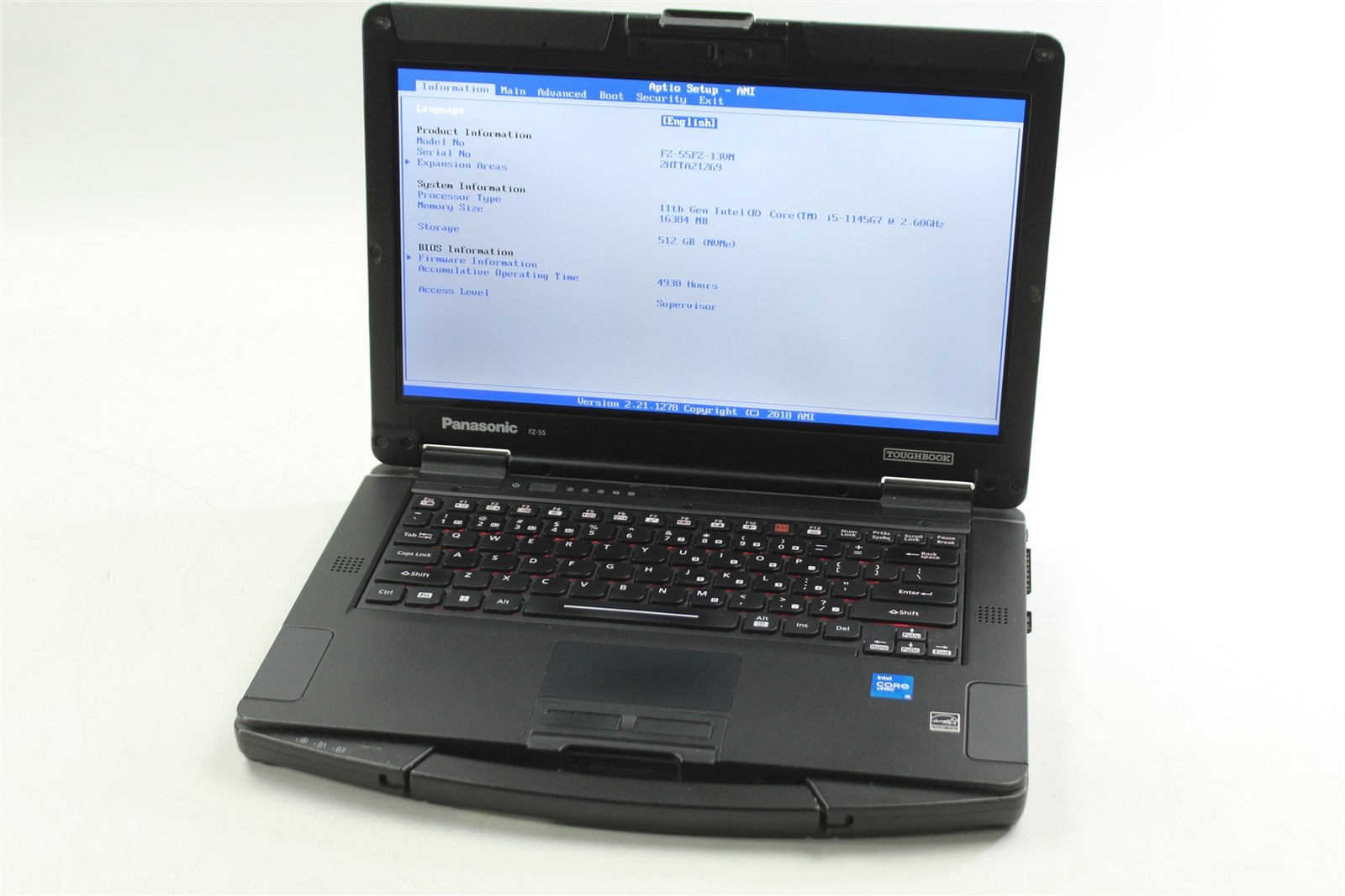Panasonic Toughbook FZ-55 14″ FHD i5-1145G7 2.6GHz 512GB SSD 16GB RAM NO OS