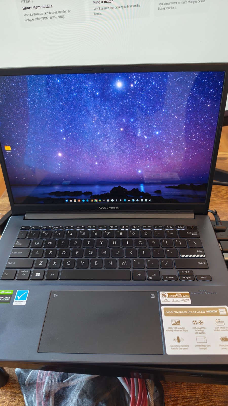 ASUS VivoBook Pro 14 OLED Laptop Ryzen 7 6800H 1TB SSD RTX 3050 GPU 16GB RAM