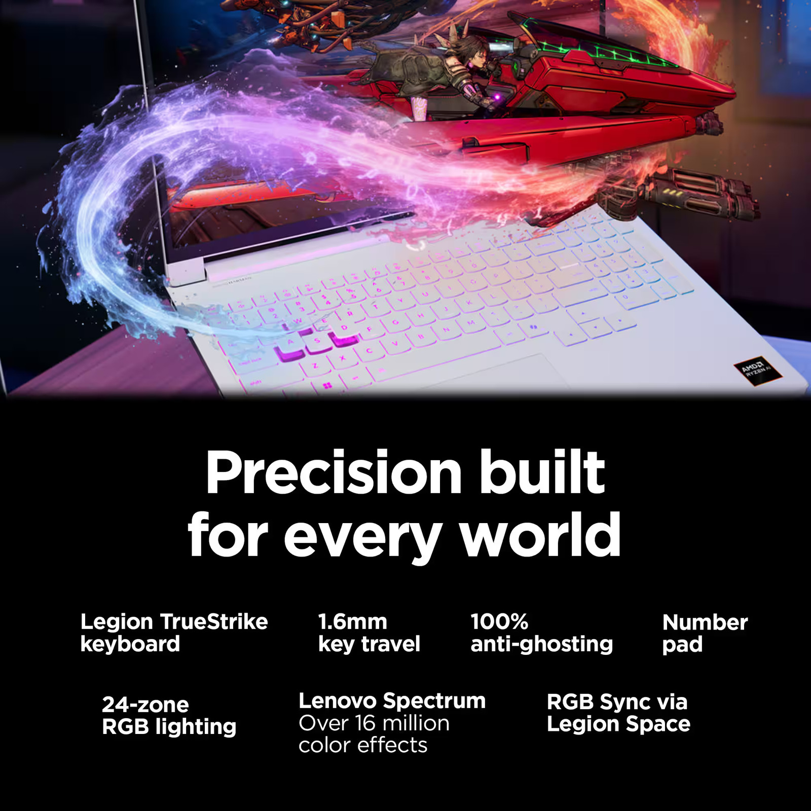 Lenovo – Legion 7a 16″ 2.5K 240Hz OLED Gaming Laptop – AMD Ryzen AI 9 HX 470 …
