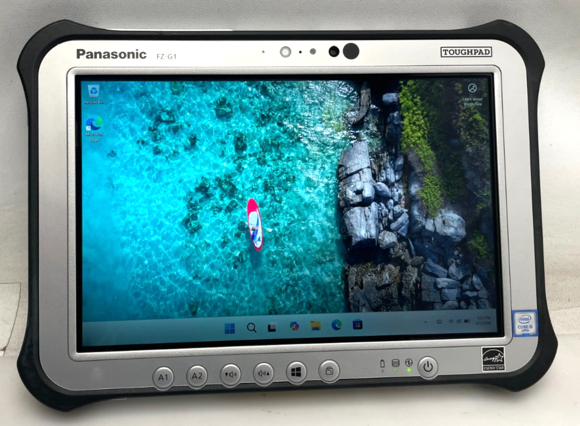 Panasonic ToughPad FZ-G1 i5-7300U 8gb Ram 256gb SSD W11 2850 Hrs Bios Rstrc.