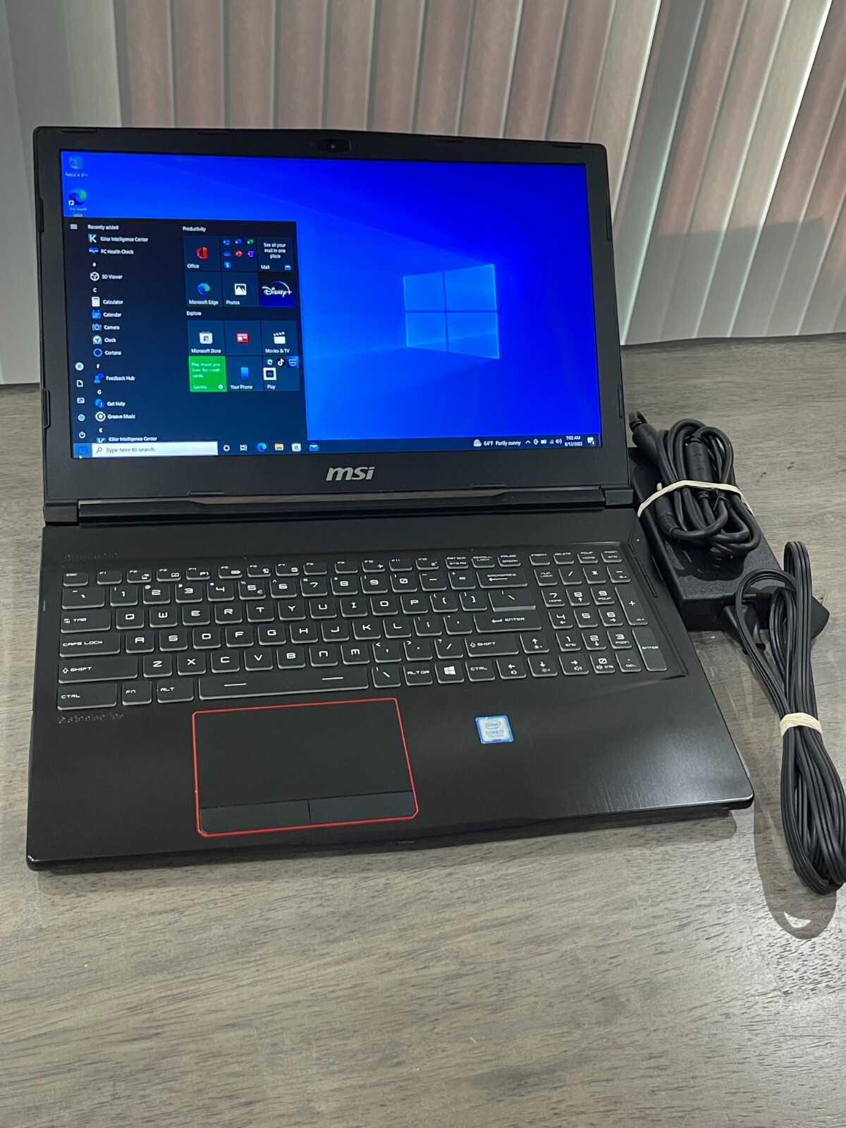 MSI GL63VR Intel i7-7700HQ Quad-Core 2.8GHz 32GB DDR4 512 SSD GTX 1060 Gaming