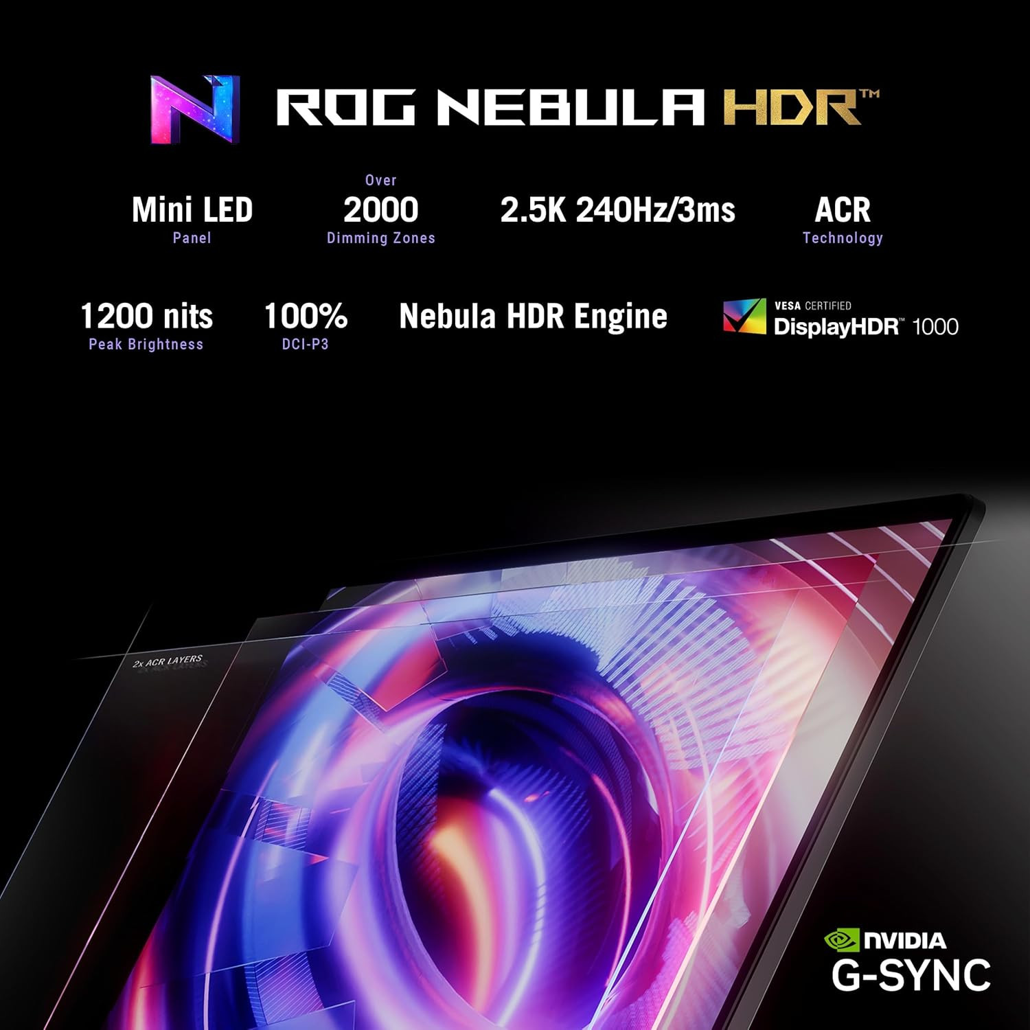ROG Strix SCAR 18 (2025) Gaming Laptop, 18” ROG Nebula HDR 16:10 2.5K 240Hz/3Ms,