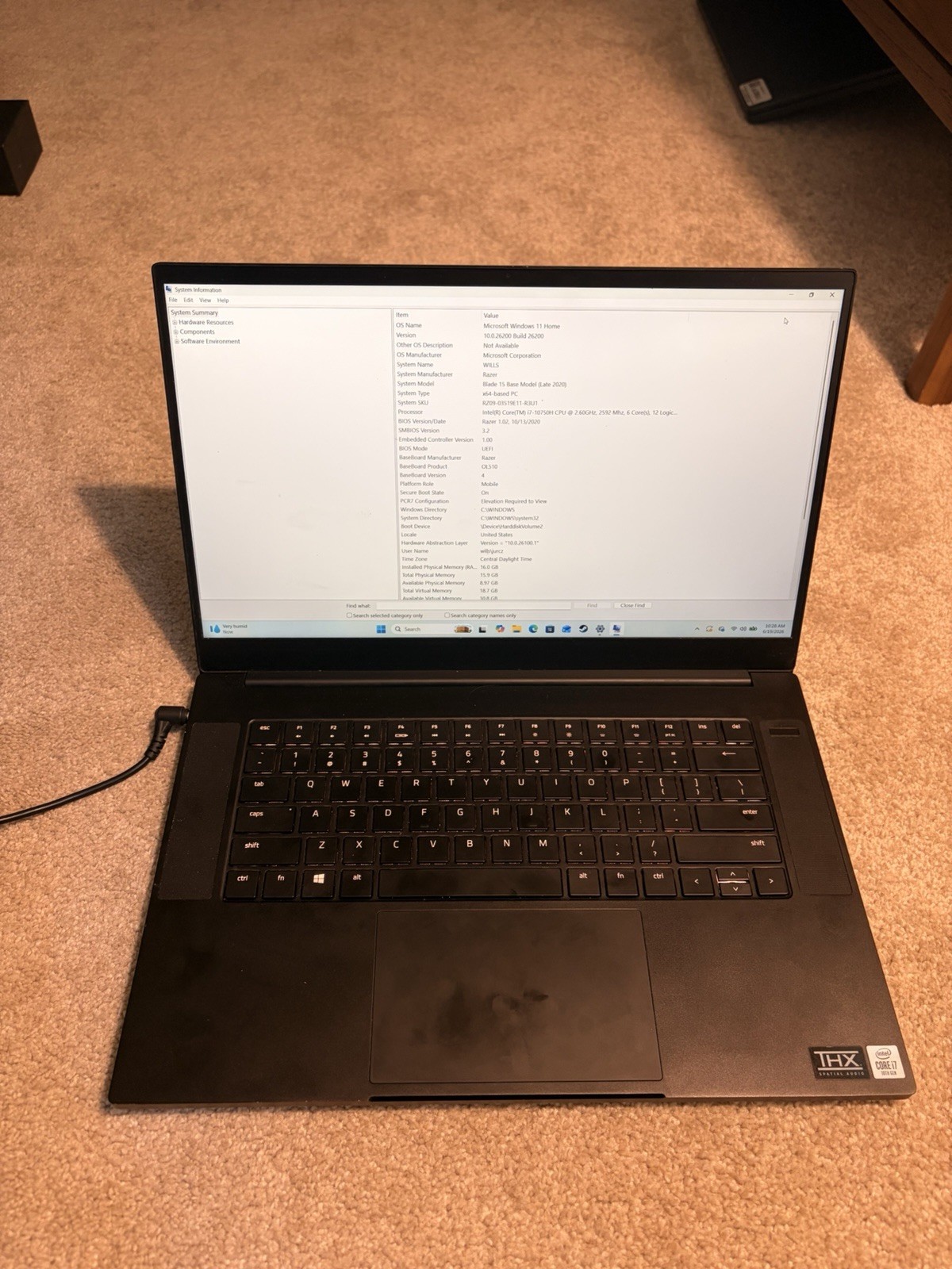 Razer Blade 15 (2020) Gaming Laptop – i7-10750H