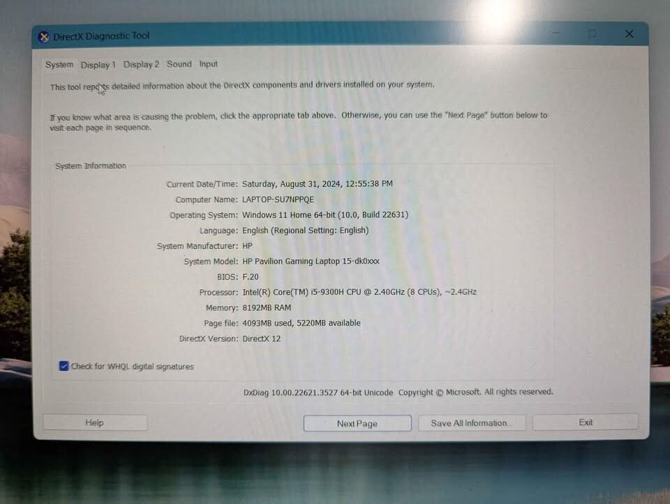 HP Pavilion Gaming 15.6 inch (Intel Core i5-9300h, GTX 1050, 16GB, 256GB NVME)