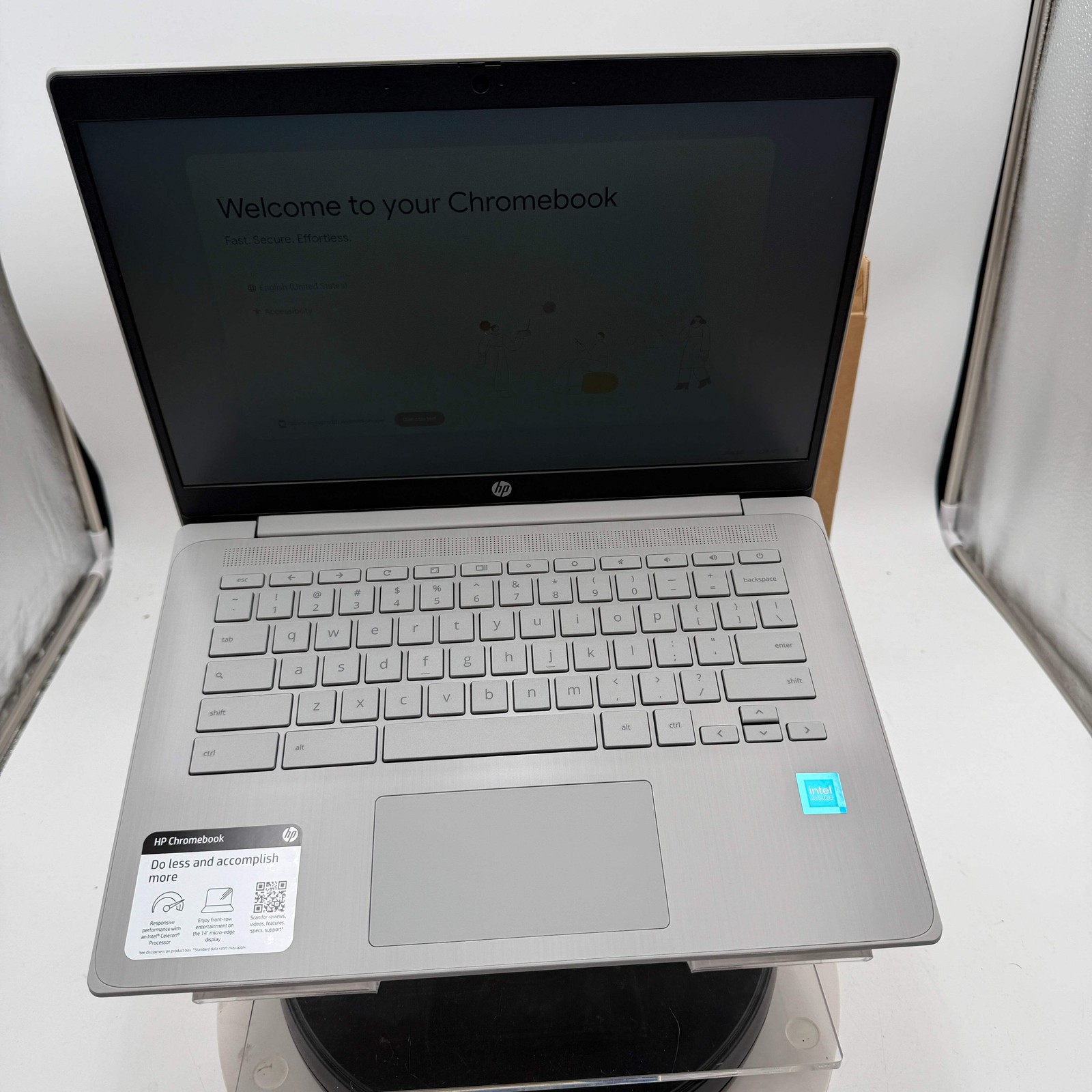 HP Chromebook 14a-1013dx 14-inch Laptop 4GB RAM 64GB Silver New Open Box