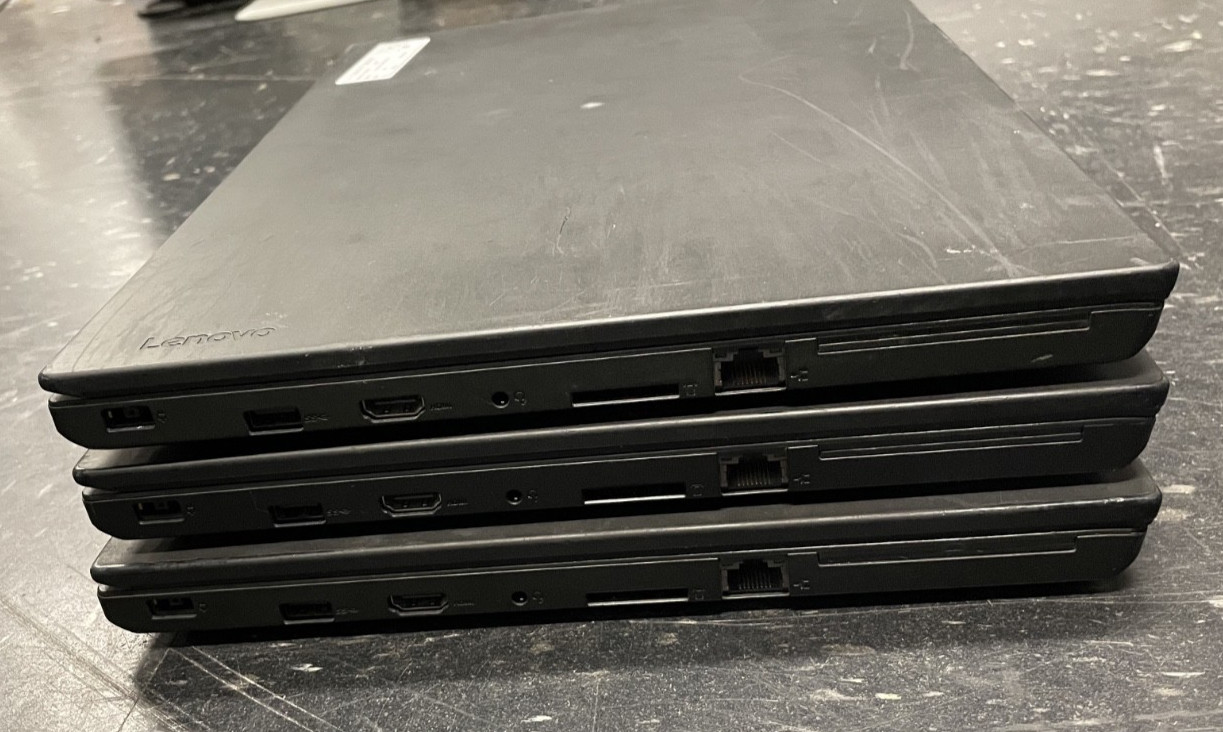 Lot of 3 Lenovo Thinkpad T560 I5-6200U 2.30GHz 16GB 256GB NO OS *READ*