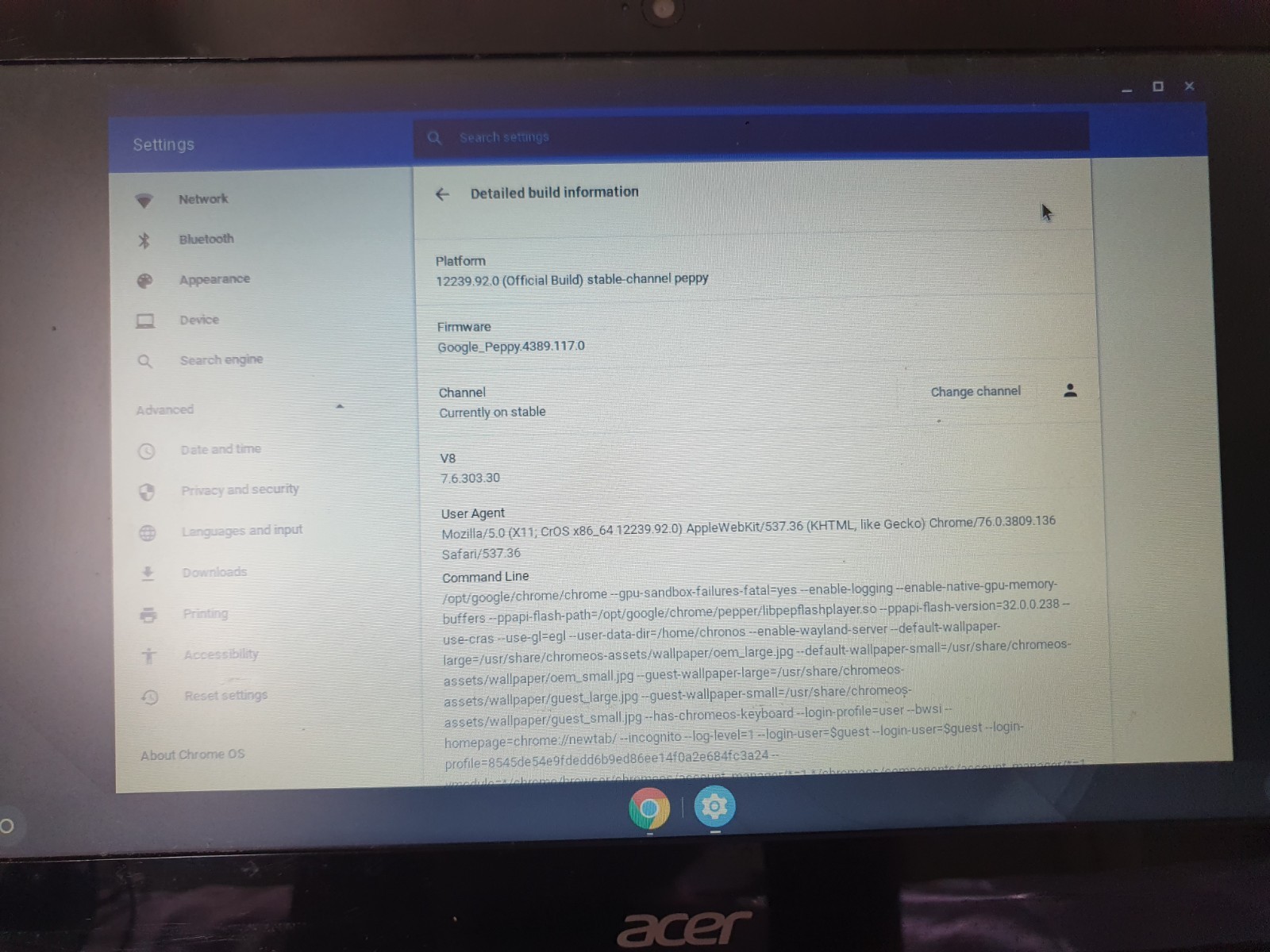 Acer C720 Chromebook C720-2844 11.6″ 16GB, , 1.4GHz, 4GB Gray OK Condition