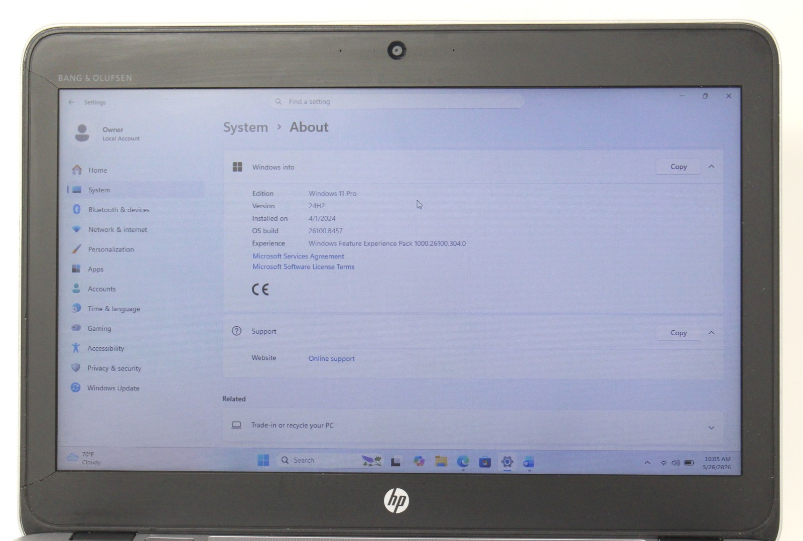 HP Elitebook 820 G3 12.5″ 2.3GHz i5-6200U 256GB SSD 8GB RAM Win 11 Pro ; 6181266