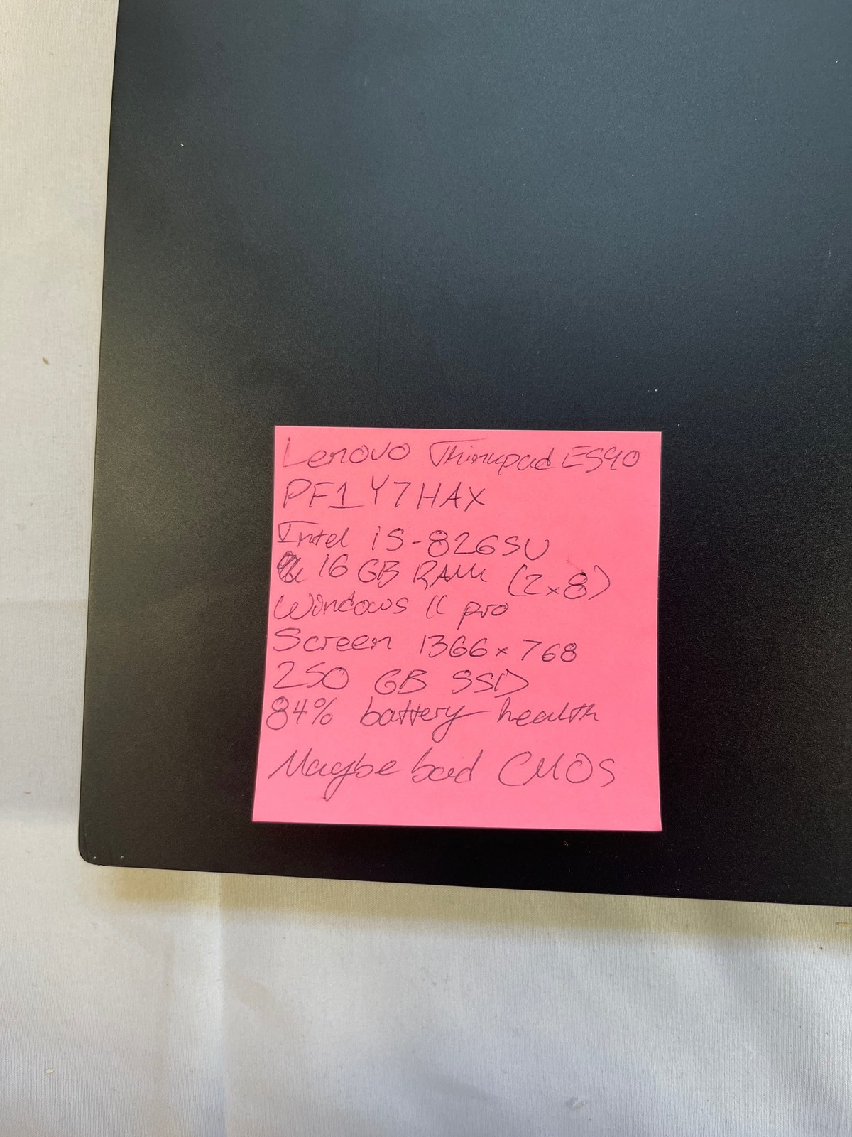 Lenovo ThinkPad E590 Intel Core i5-8265U 16 GB 250GB SSD 15.6″