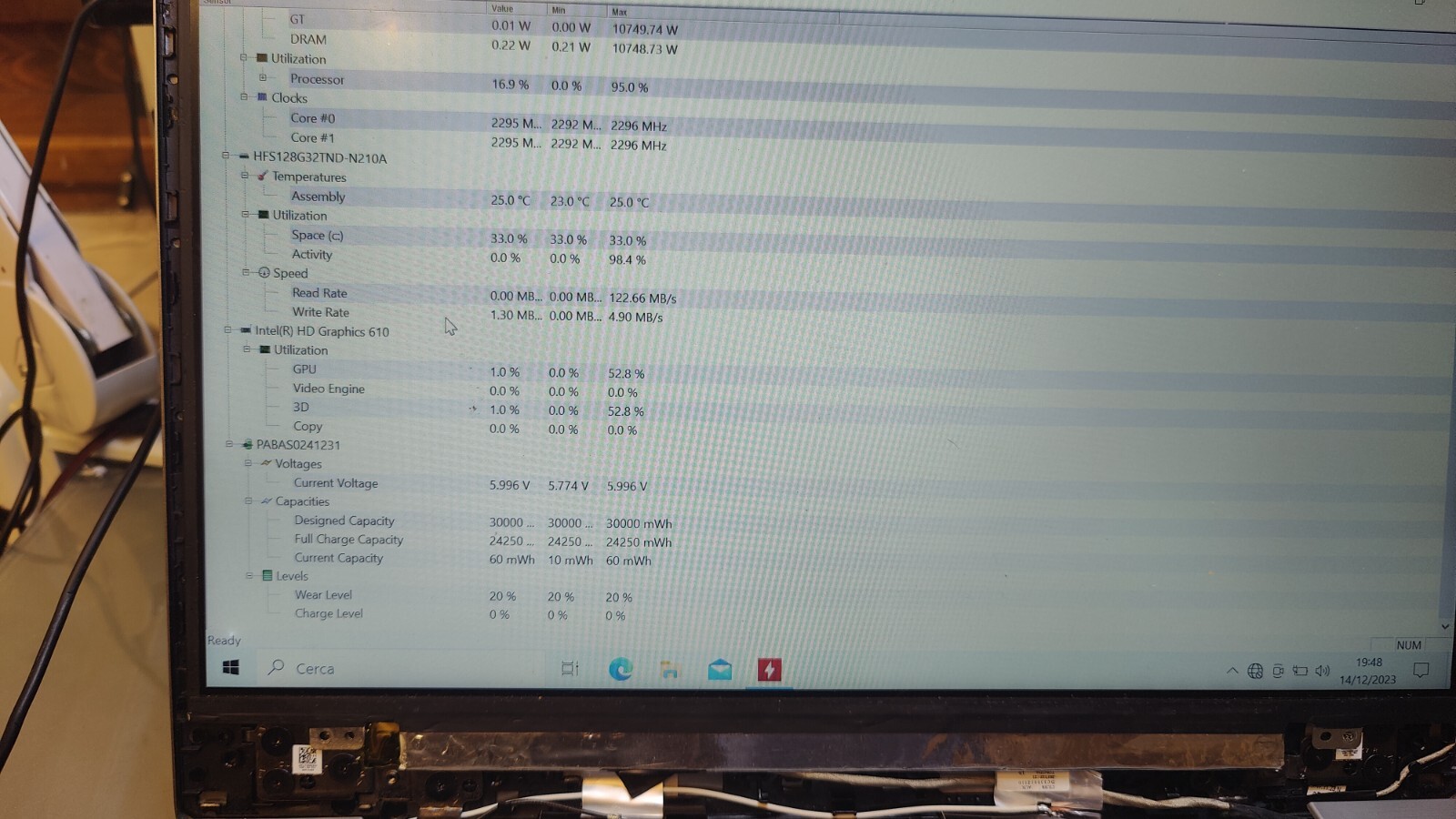 LENOVO 520-14 320S-14 SCHEDA MADRE LA-E541P INTEL 4415U INTEL HD 610