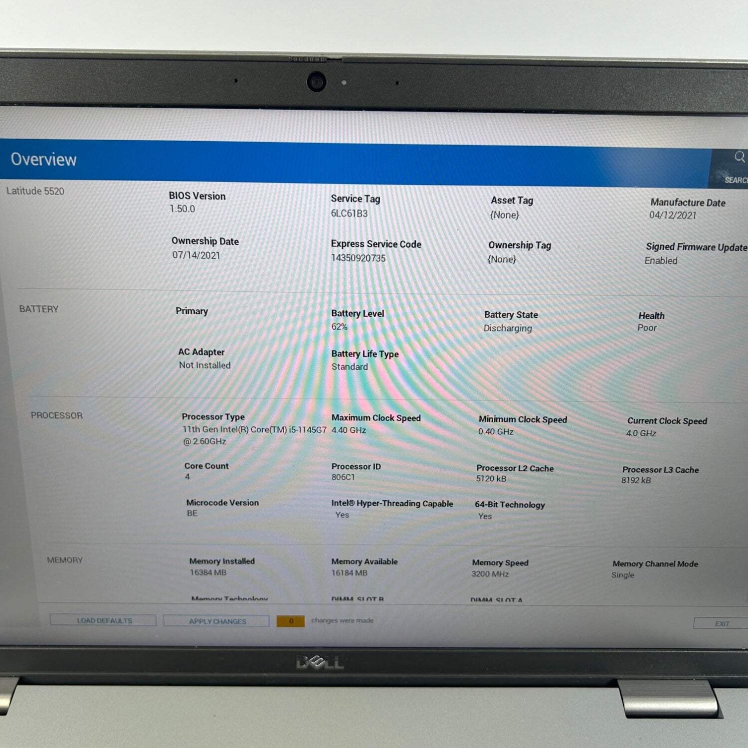 Dell Latitude 9TEQP32 13.3″ i5-1145G7 2.6GHz 16GB RAM 512GB SSD